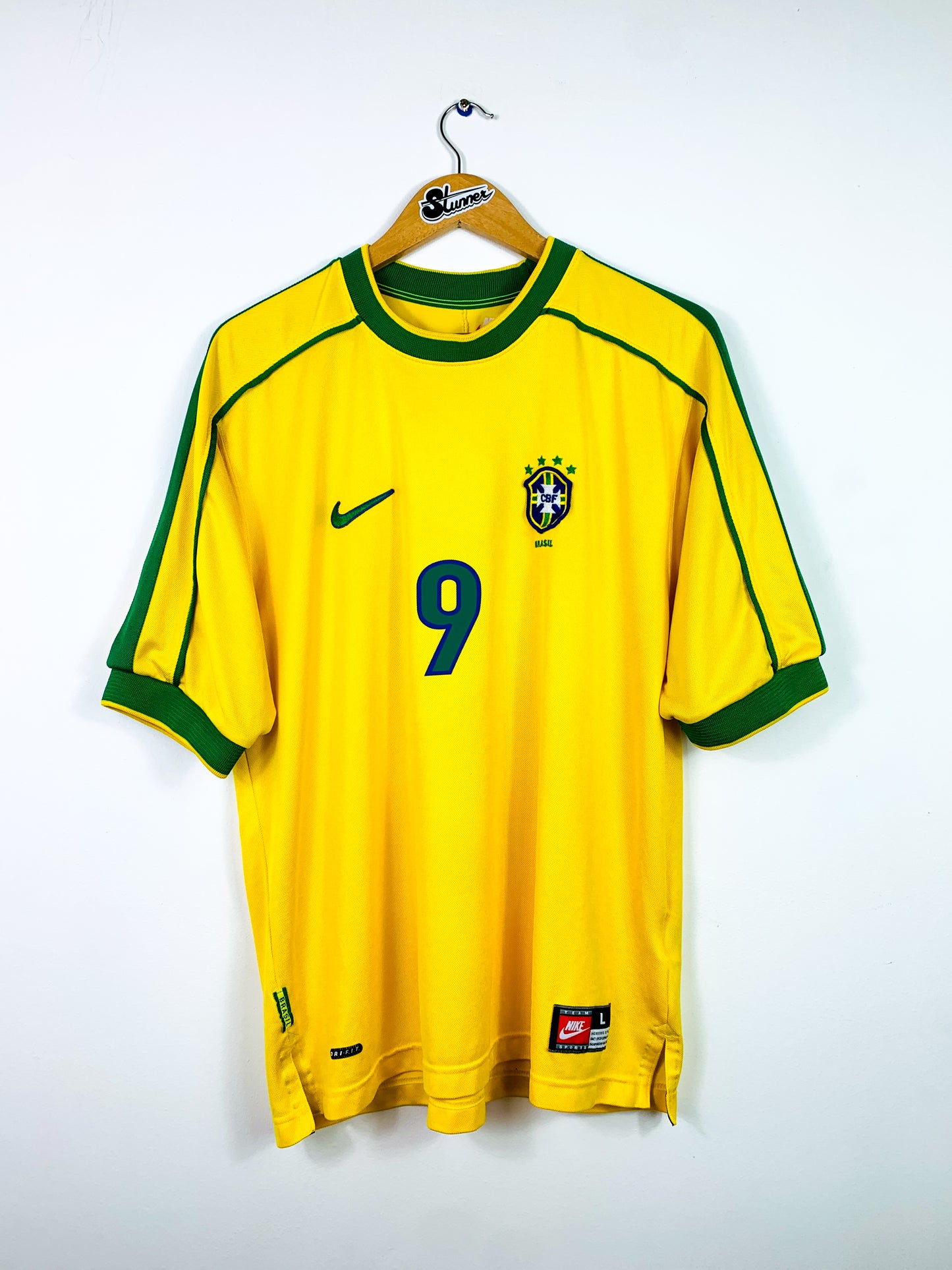 BRAZIL 1998/2000 HOME SHIRT #9 RONALDO
