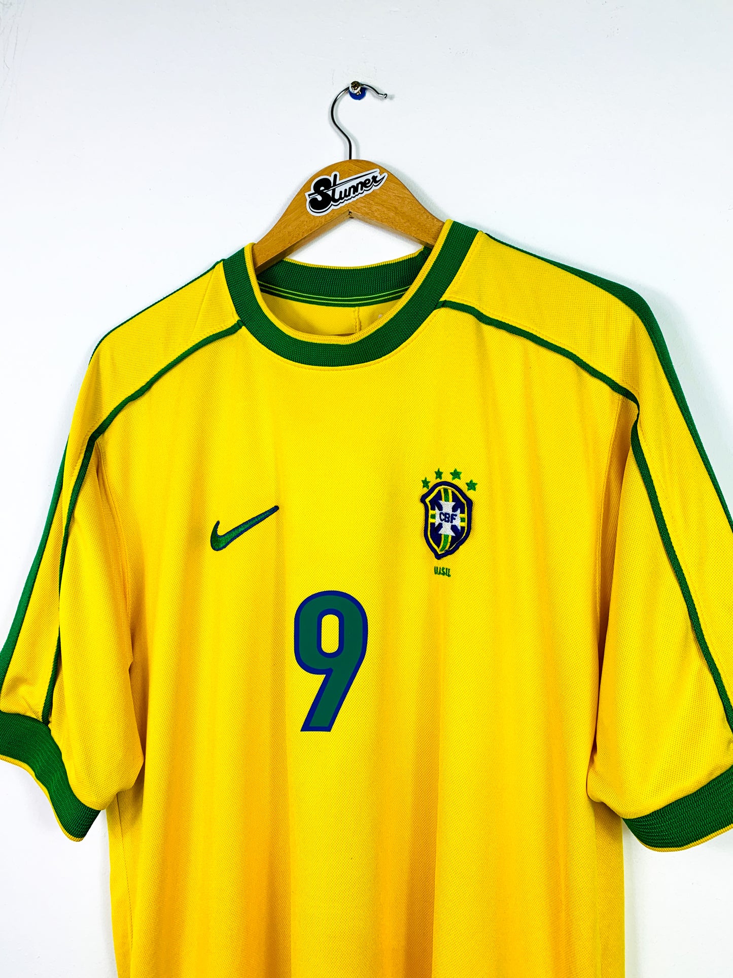 BRAZIL 1998/2000 HOME SHIRT #9 RONALDO