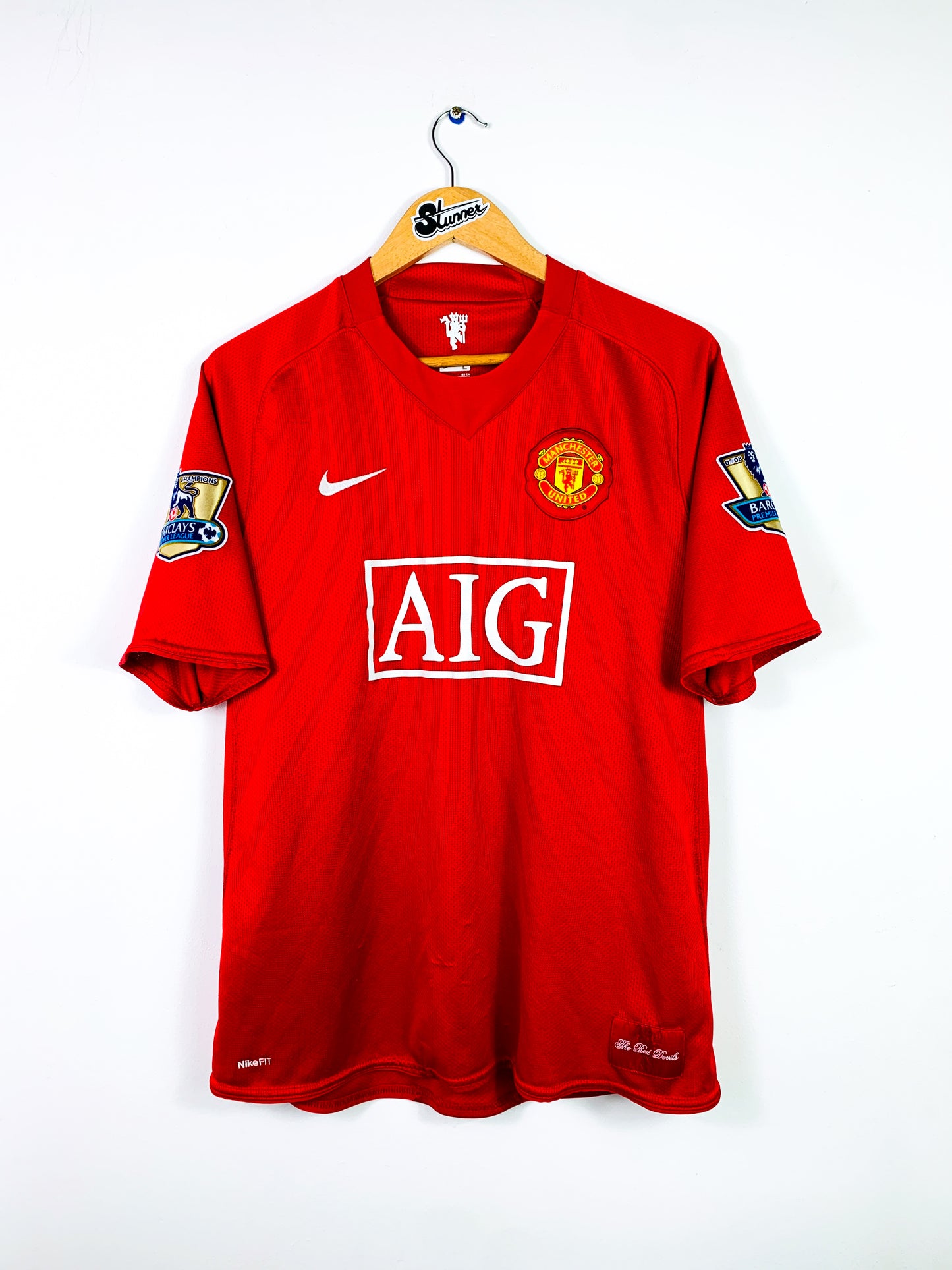 MANCHESTER UNITED 2007/2009 HOME SHIRT #7 RONALDO