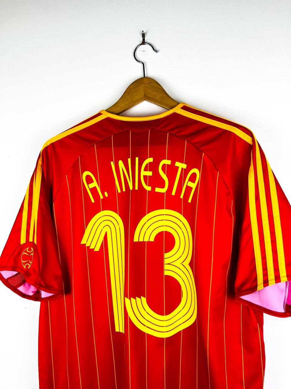 SPAIN 2006/2008 HOME SHIRT #13 INIESTA