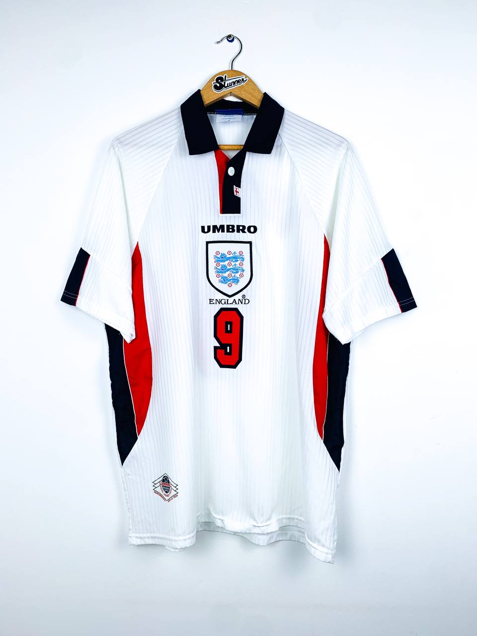 ENGLAND 1997/1999 HOME SHIRT #9 SHEARER