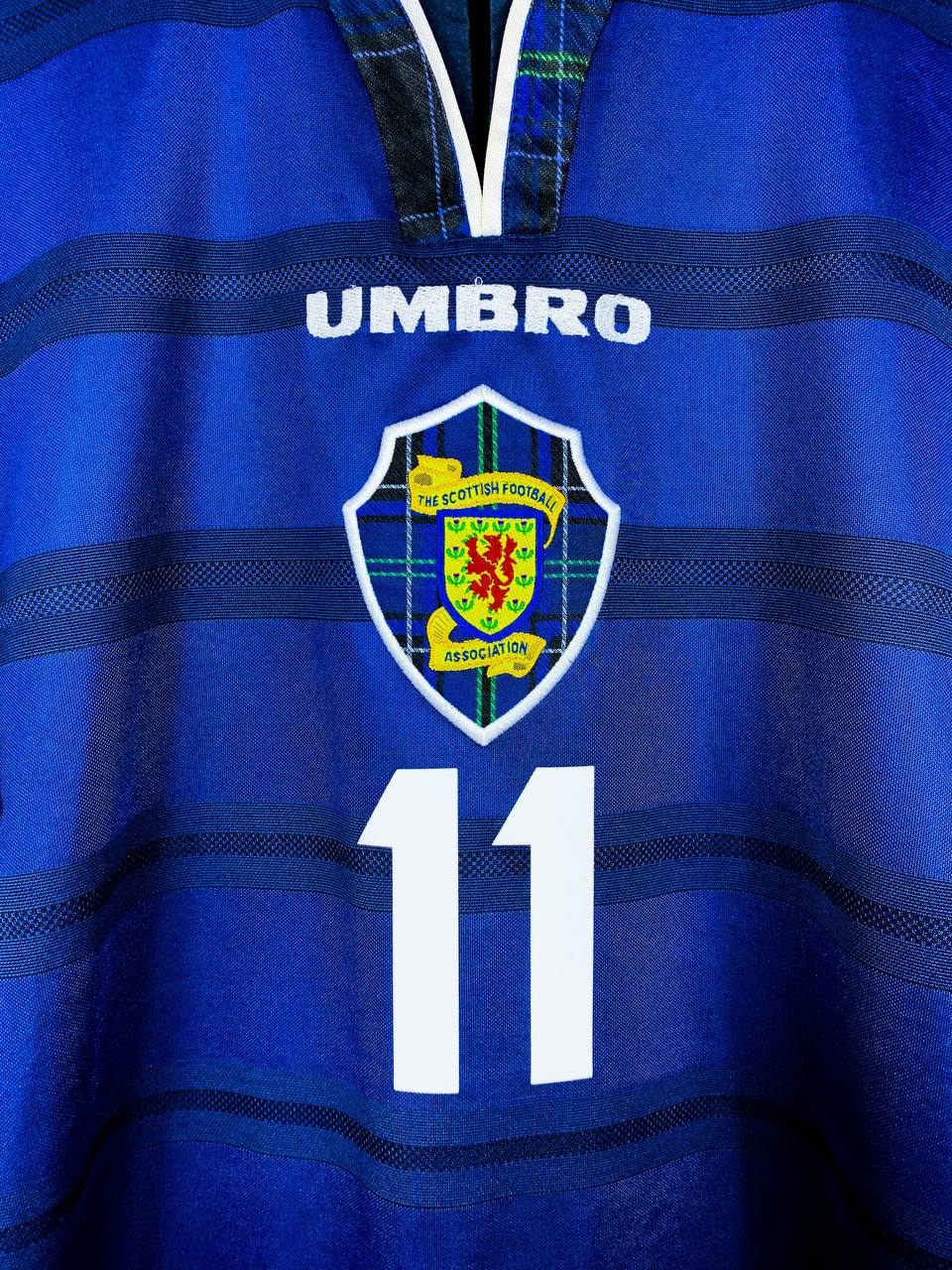 SCOTLAND 1998/2000 HOME SHIRT #11 COLLINS