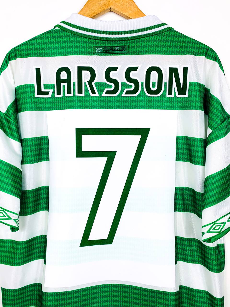 CELTIC 1997/1999 HOME SHIRT #7 LARSSON