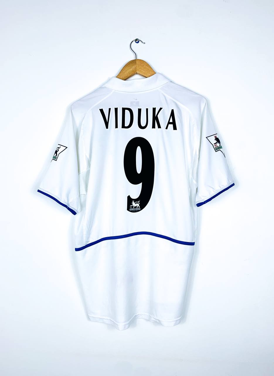 LEEDS UNITED 2002/2003 HOME SHIRT #9 VIDUKA – Stunner: Vintage