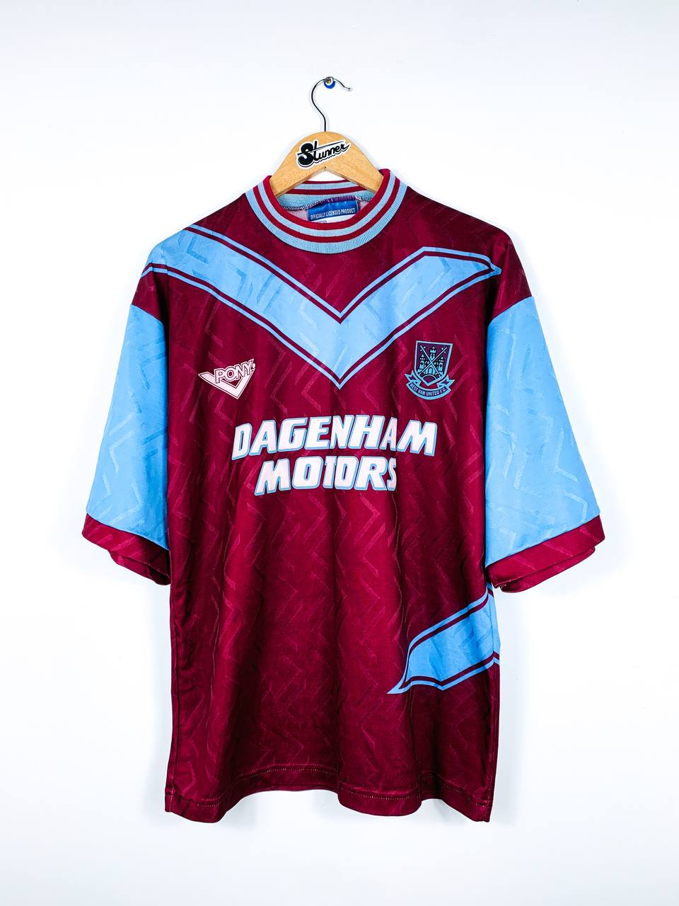 WEST HAM 1993/1995 HOME SHIRT #7 BISHOP