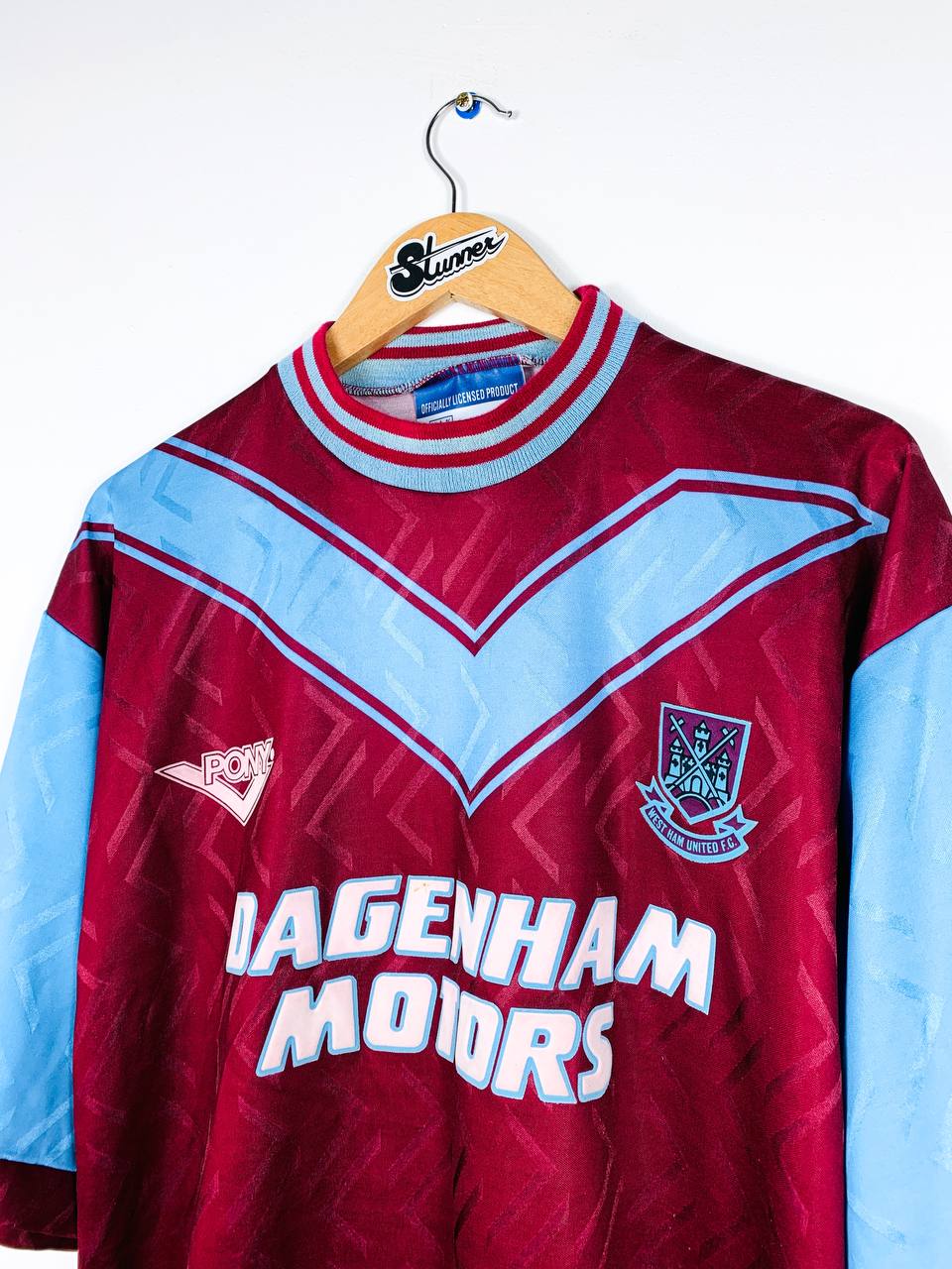 WEST HAM 1993/1995 HOME SHIRT #7 BISHOP