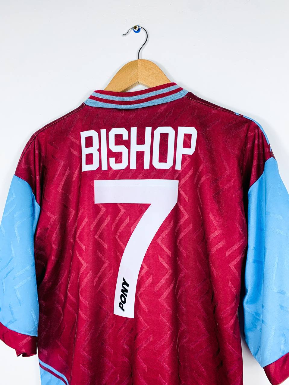 WEST HAM 1993/1995 HOME SHIRT #7 BISHOP