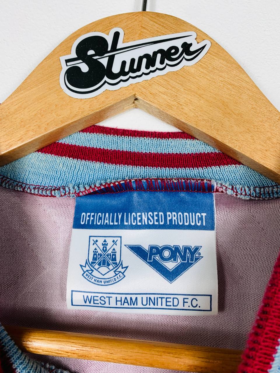 WEST HAM 1993/1995 HOME SHIRT #7 BISHOP