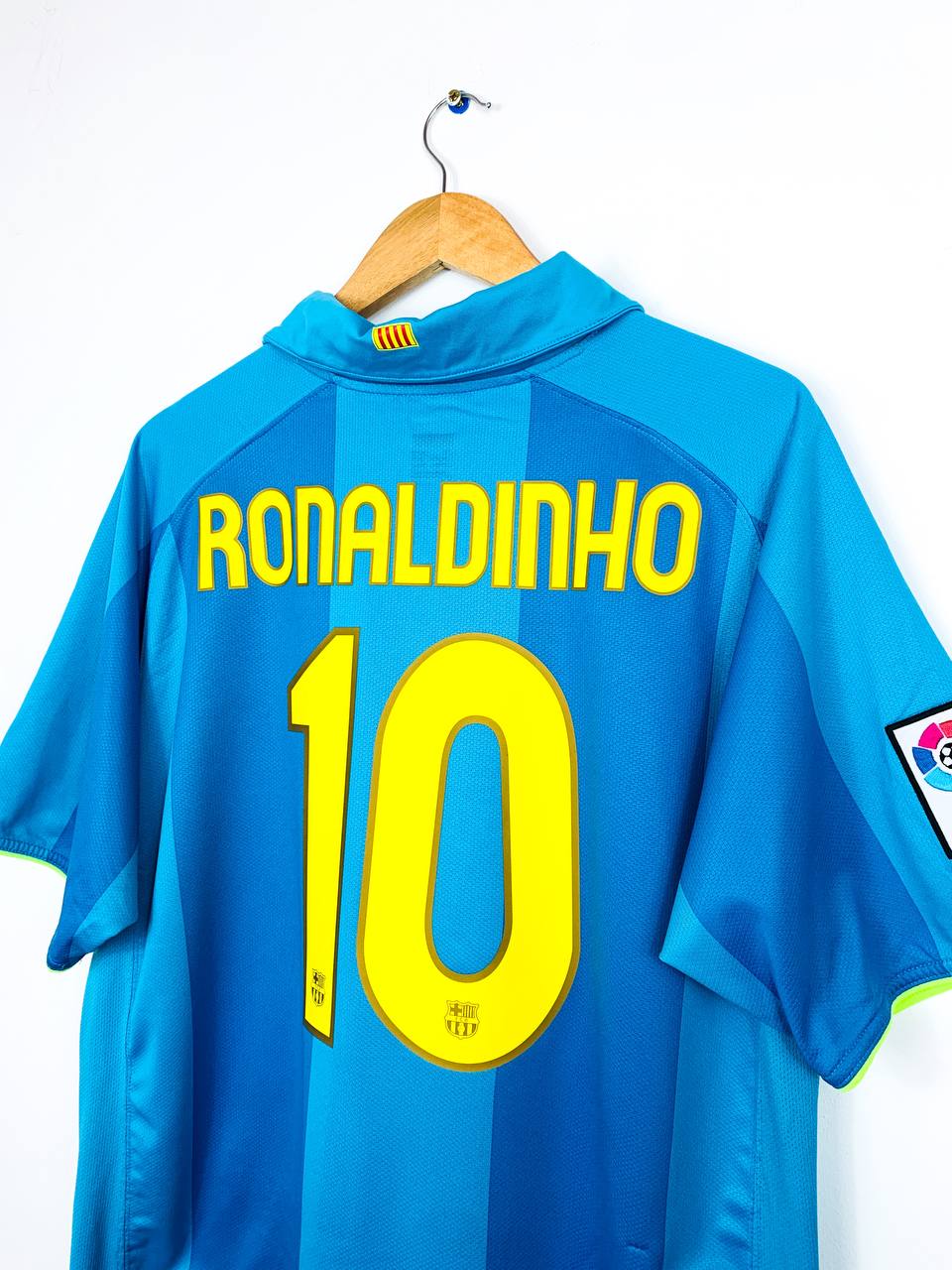 BARCELONA 2007/2008 AWAY SHIRT #10 RONALDINHO