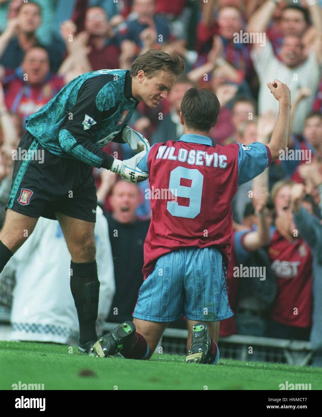 ASTON VILLA 1995/1997 HOME SHIRT #9 MILOSEVIC