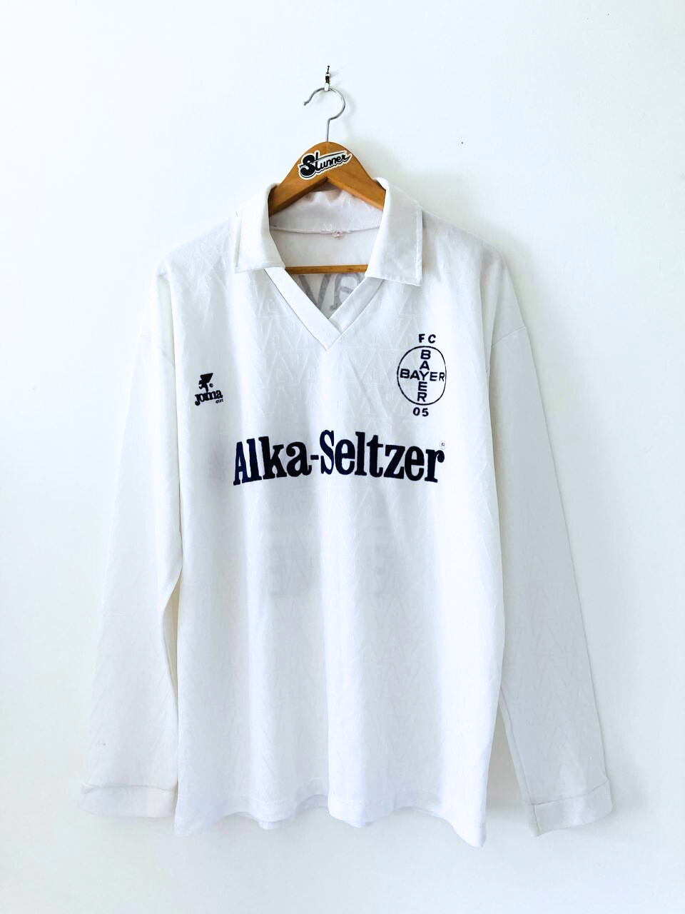 BAYER 05 UERDINGEN 1992/1993 AWAY SHIRT #11 LAESSIG [MATCH WORN]