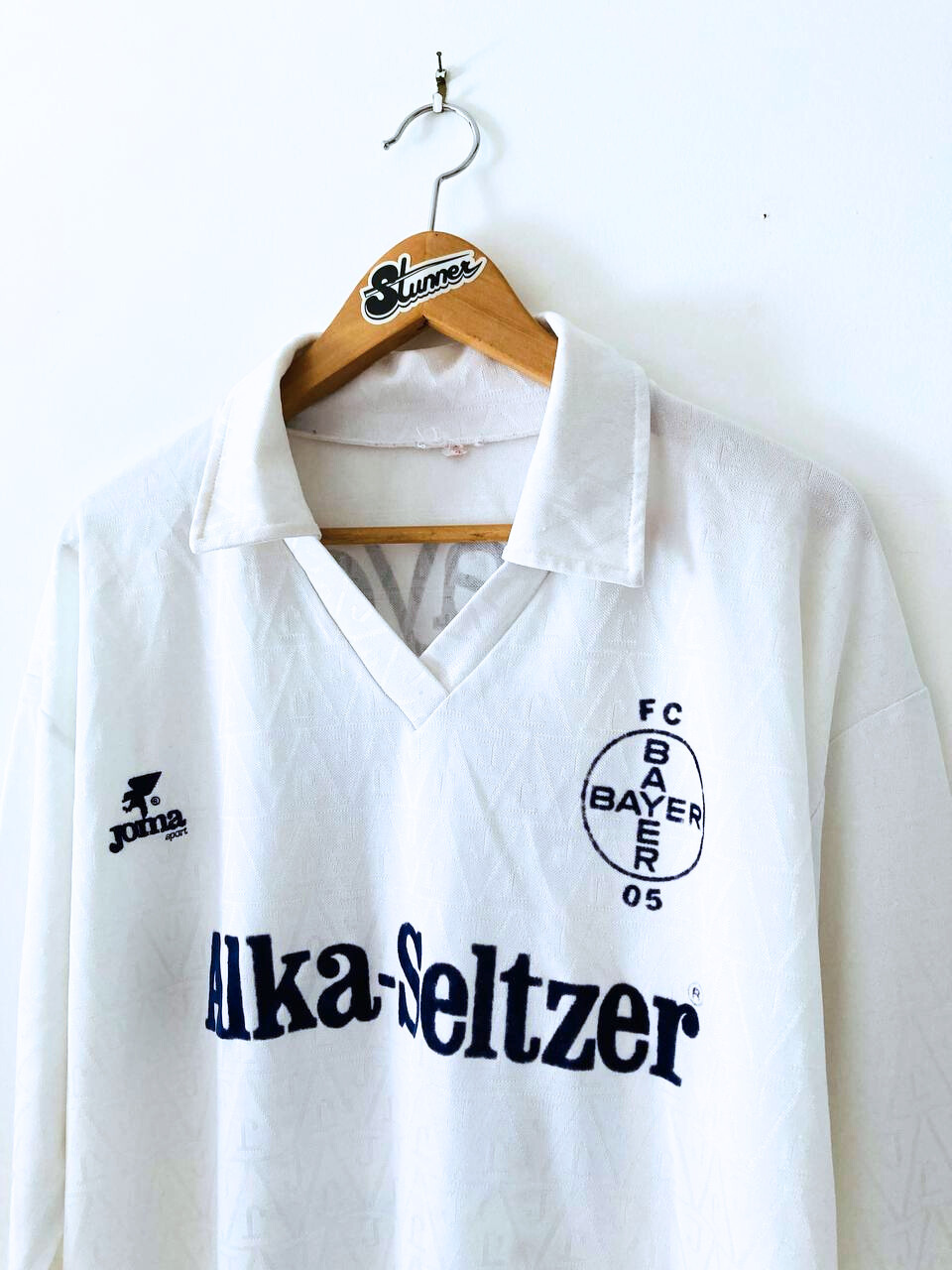 BAYER 05 UERDINGEN 1992/1993 AWAY SHIRT #11 LAESSIG [MATCH WORN]