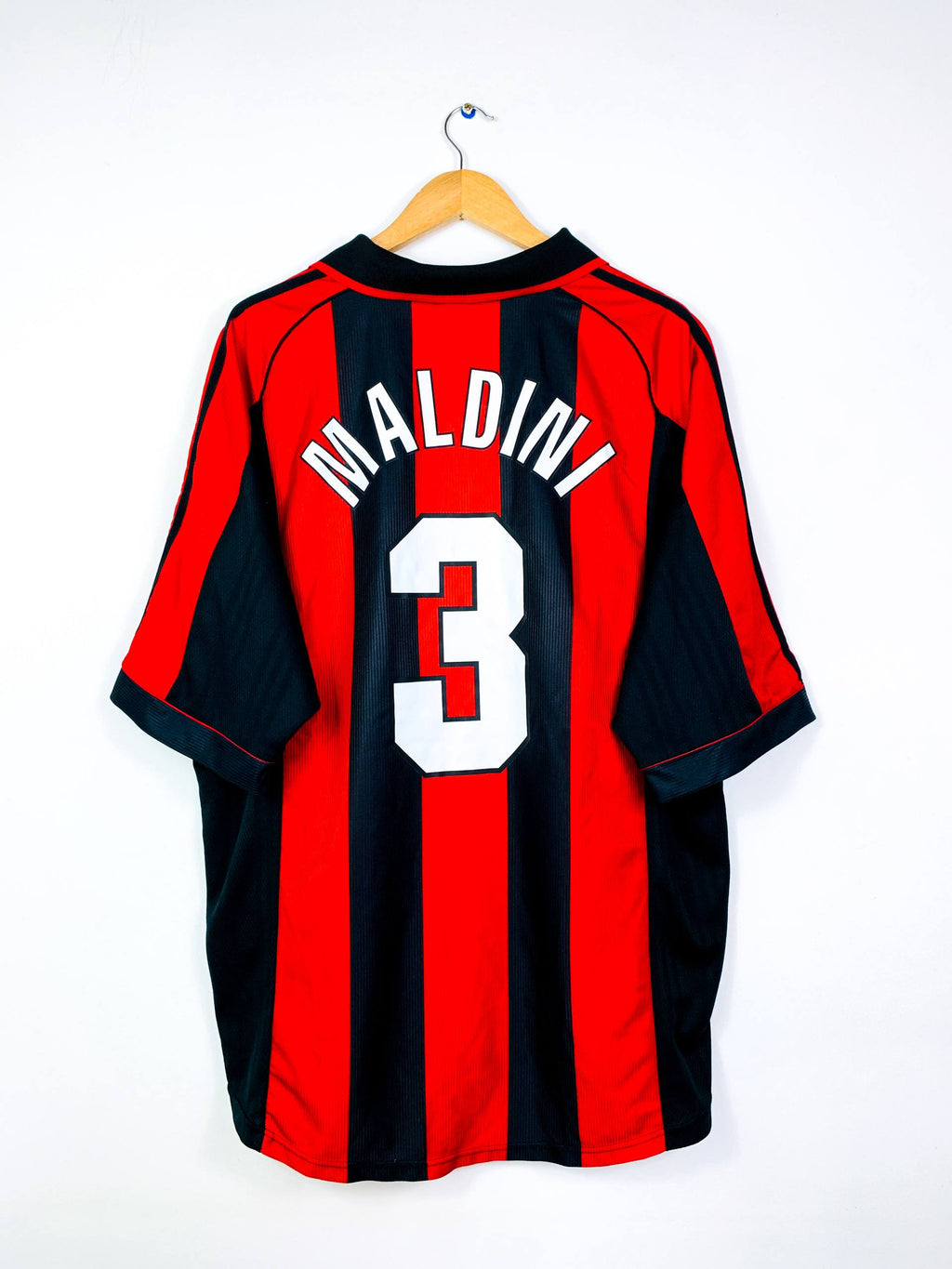 AC MILAN 1998/2000 HOME SHIRT #3 MALDINI [XXL]