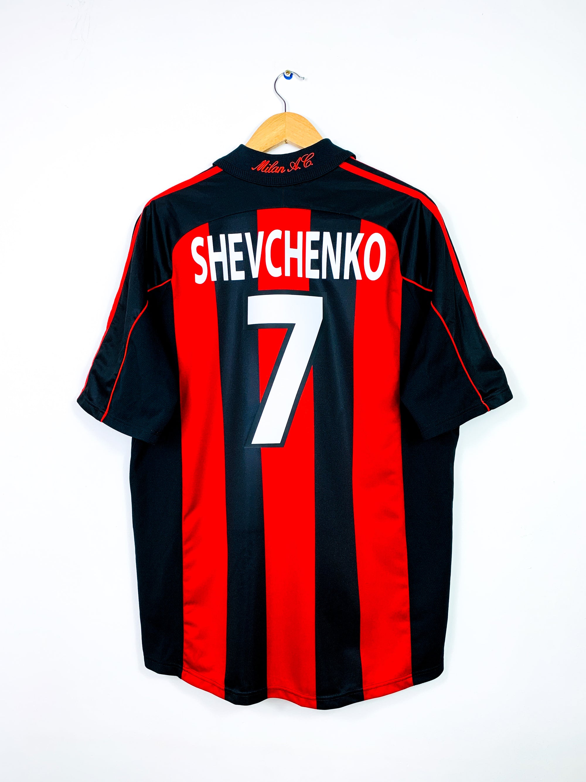 AC MILAN 2000/2002 HOME SHIRT #7 SHEVCHENKO