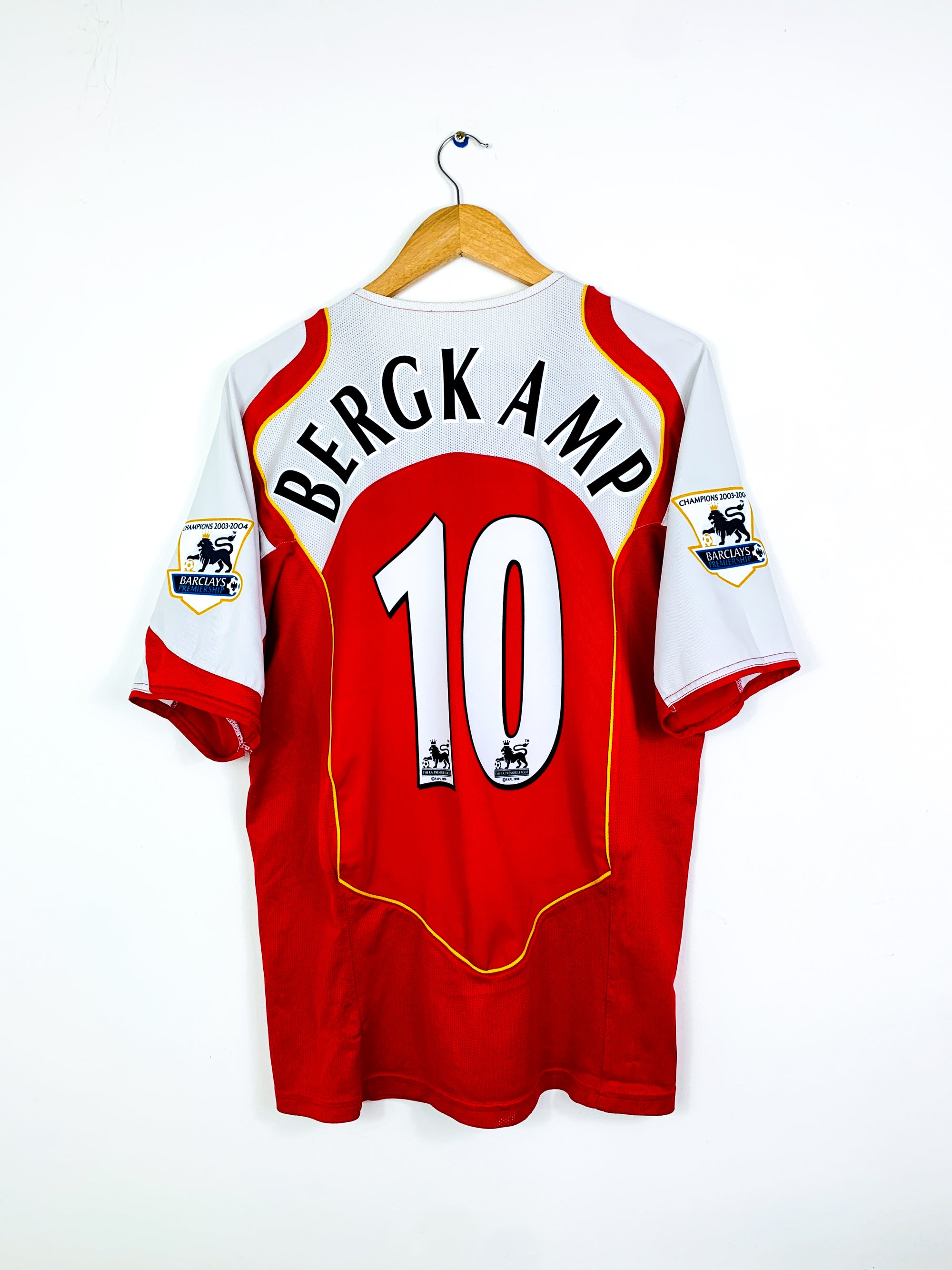 ARSENAL 2004/2005 HOME SHIRT #10 BERGKAMP [L]