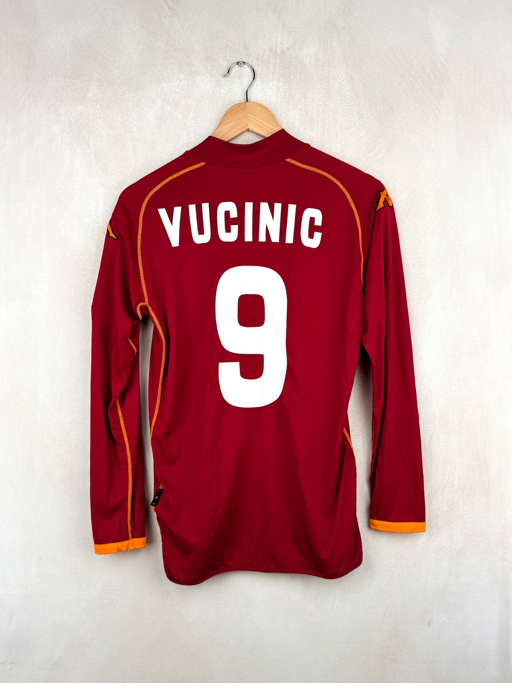 AS ROMA 2008/2009 HOME SHIRT #9 VUCINIC *L/S* [S]