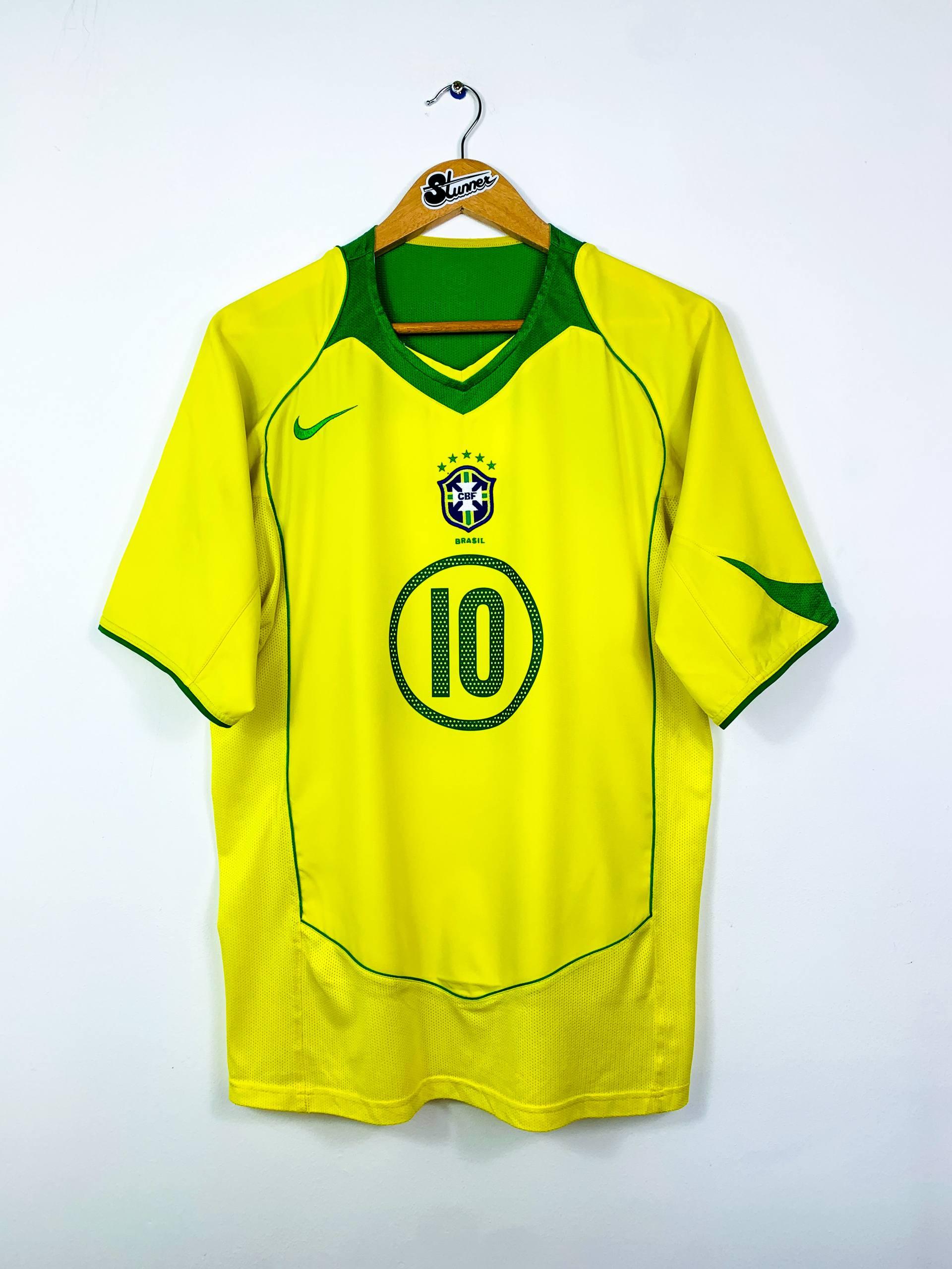 BRAZIL 2004/2006 HOME SHIRT #10 RONALDINHO [M]