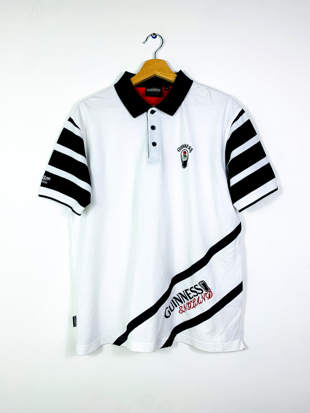 ENGLAND 1990s COTTON TRADERS GUINNESS RUGBY SHIRT [M]