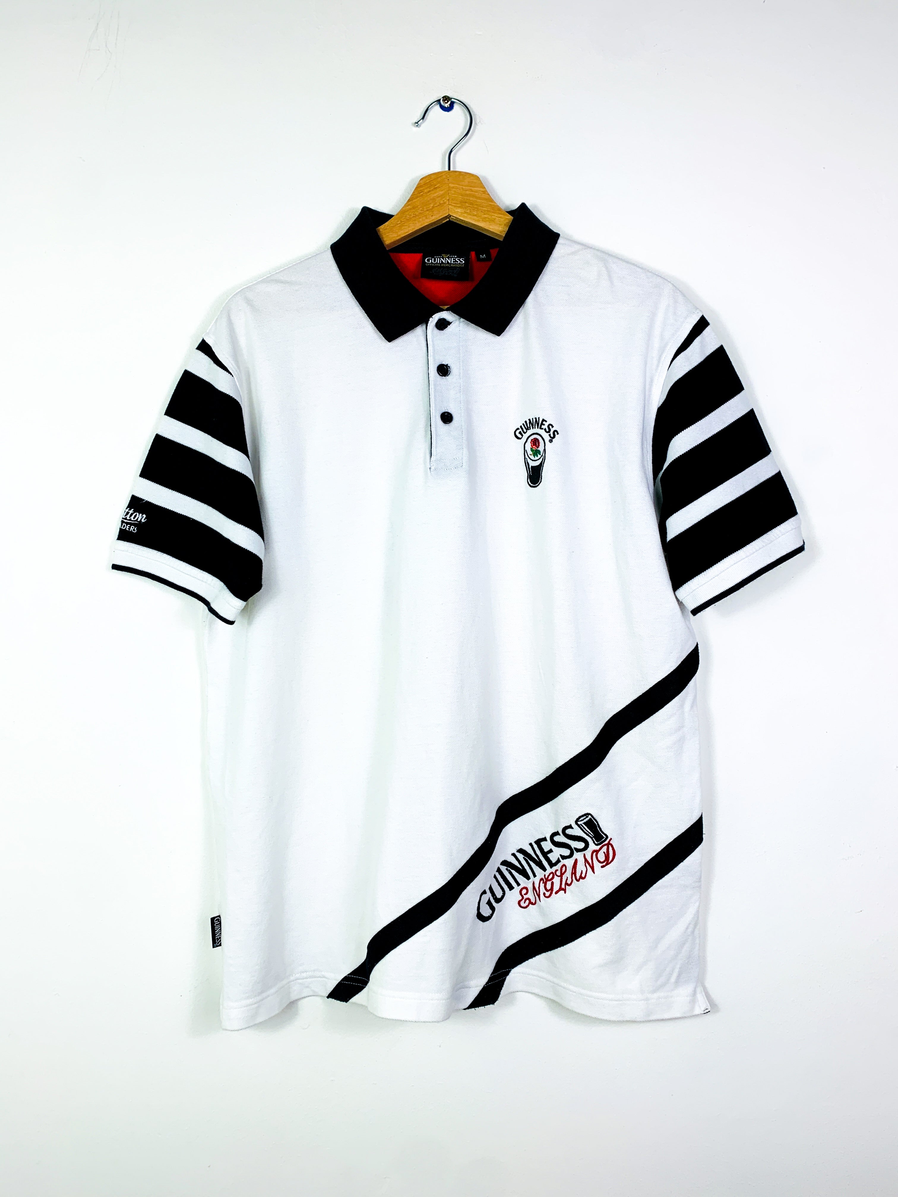 ENGLAND 1990s COTTON TRADERS GUINNESS RUGBY SHIRT [M]