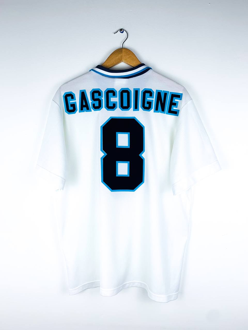 ENGLAND 1995/1997 HOME SHIRT #8 GASCOIGNE