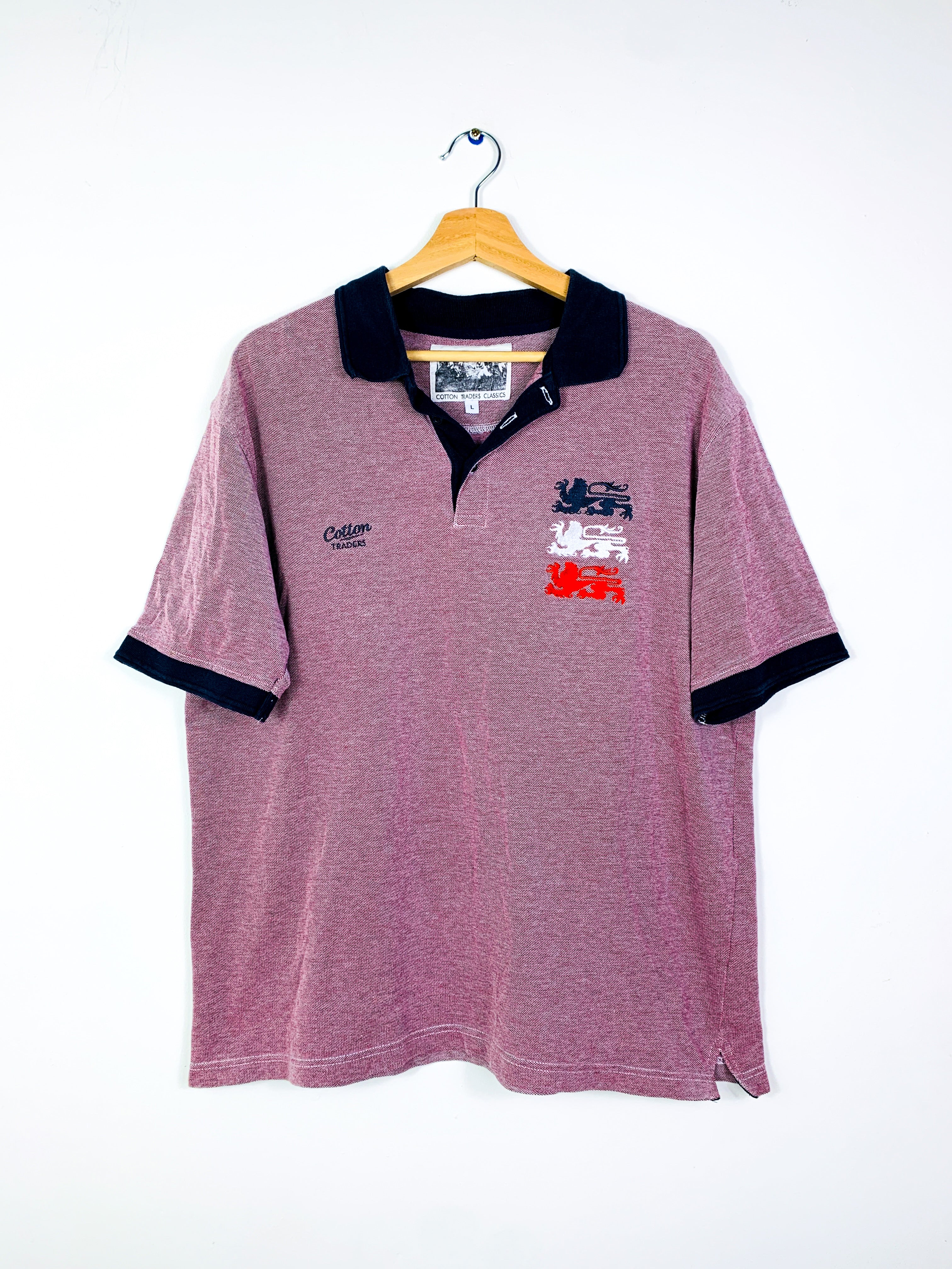 ENGLAND 2000s COTTON TRADERS CLASSICS RUGBY SHIRT [L]