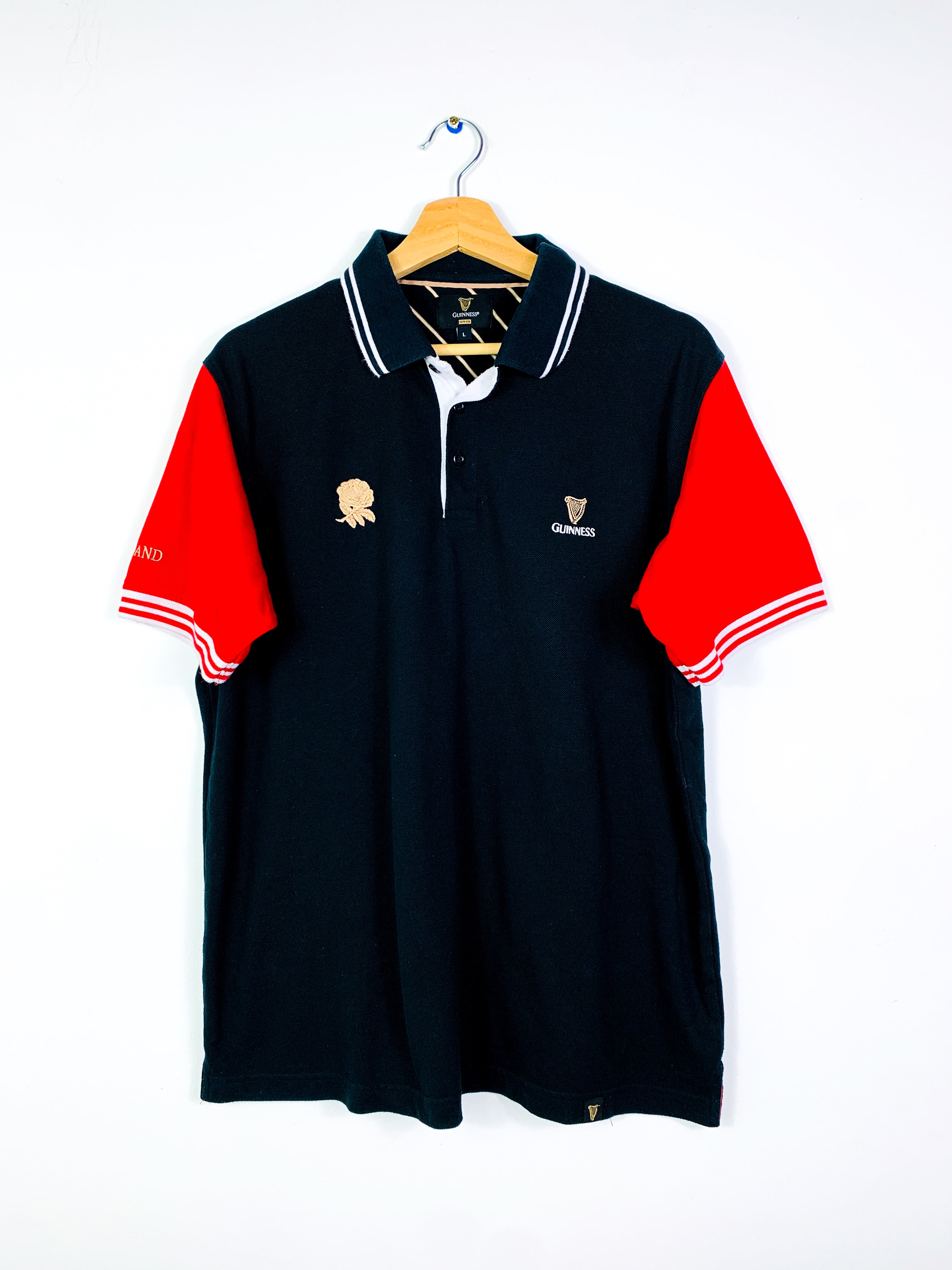 ENGLAND 2000s GUINNESS MERCH RUGBY SHIRT [L]
