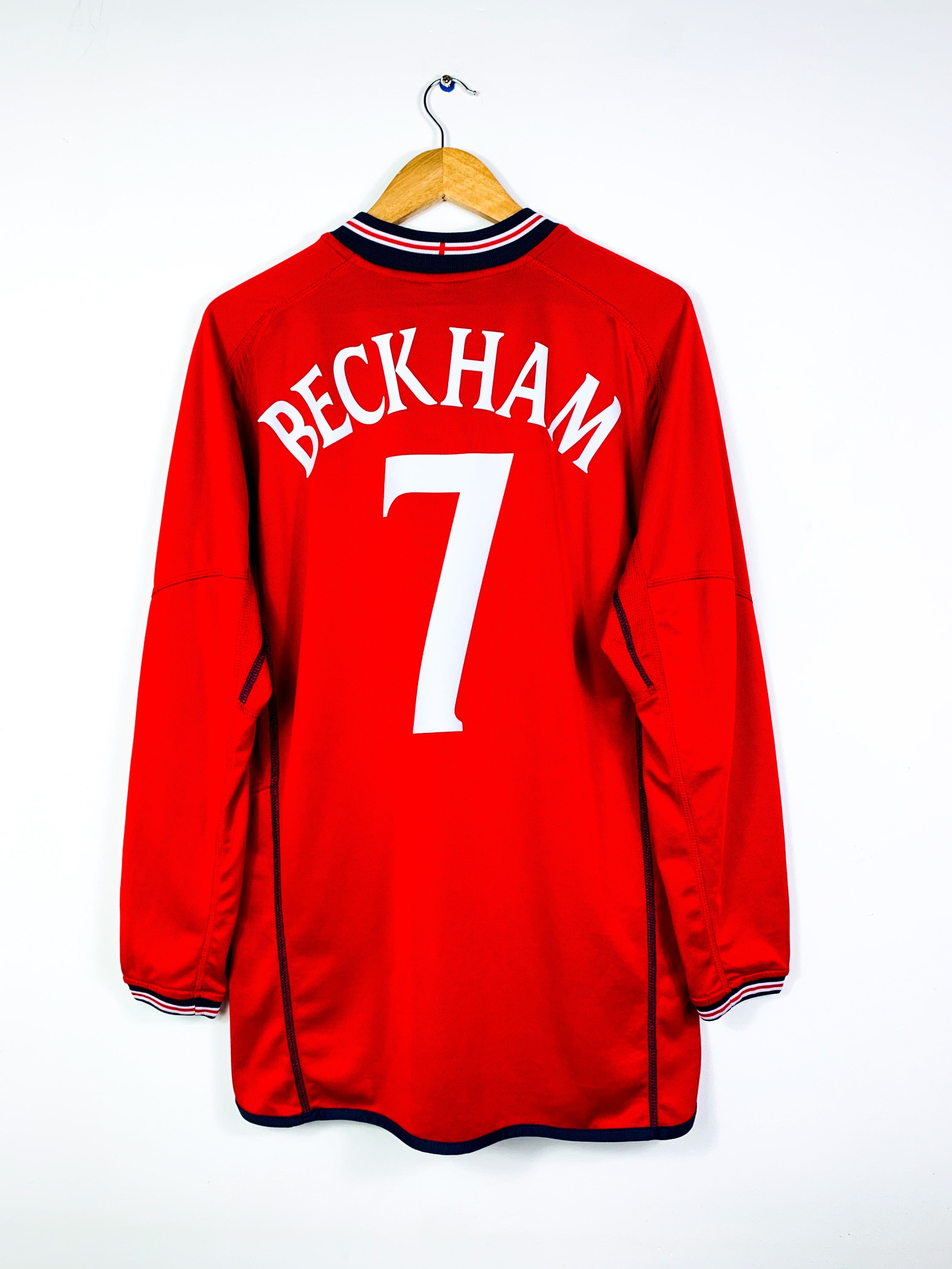 ENGLAND 2002/2004 AWAY *REVERSIBLE* SHIRT #7 BECKHAM [L/S]
