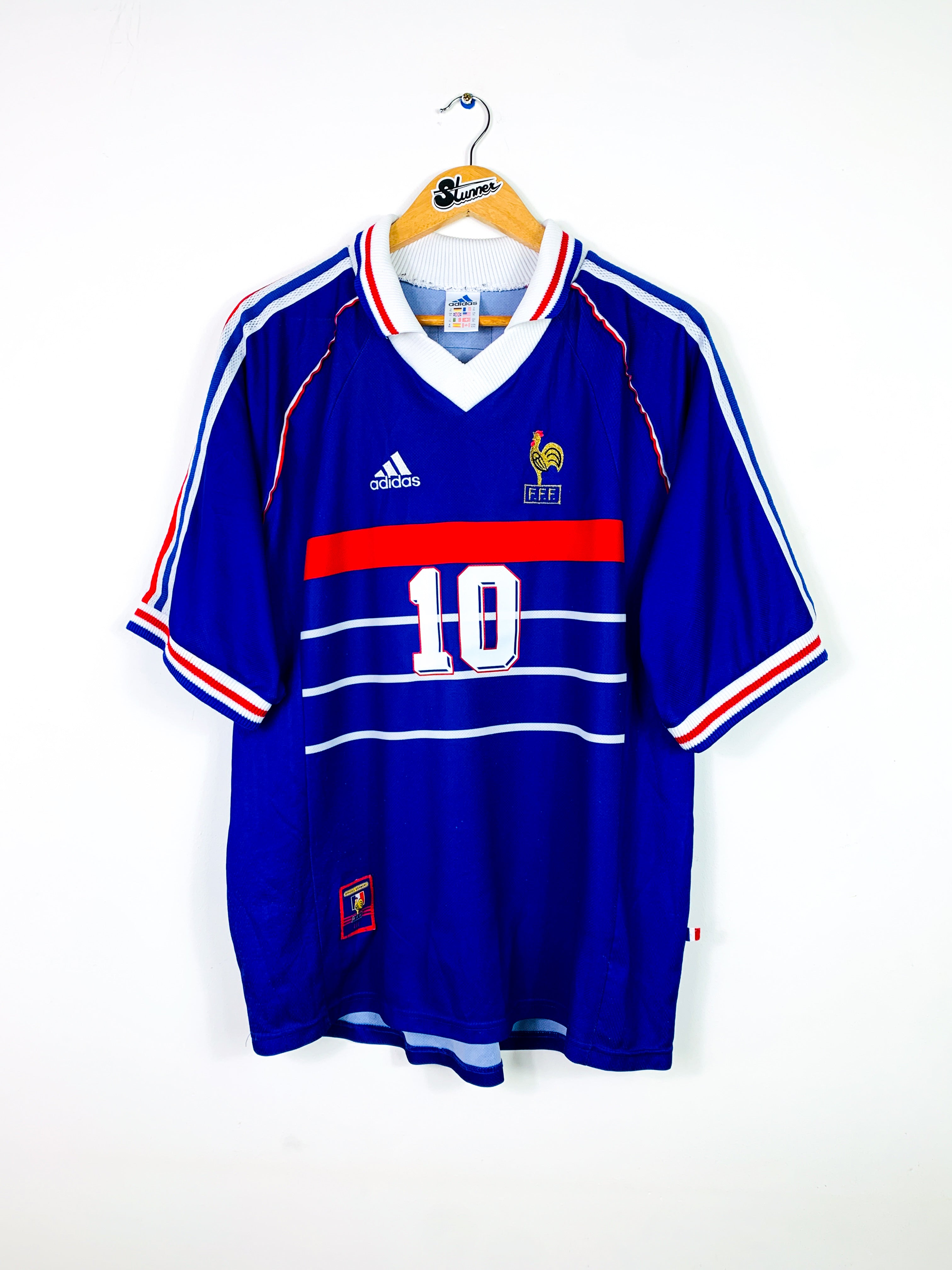 FRANCE 1998/2000 HOME SHIRT #10 ZIDANE [XL]