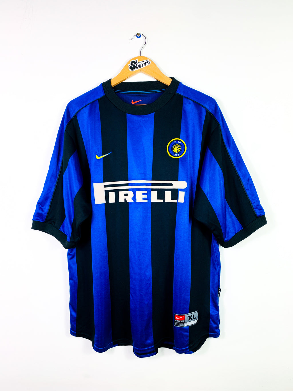 INTER MILAN 1999/2000 HOME SHIRT #9 RONALDO [XL]