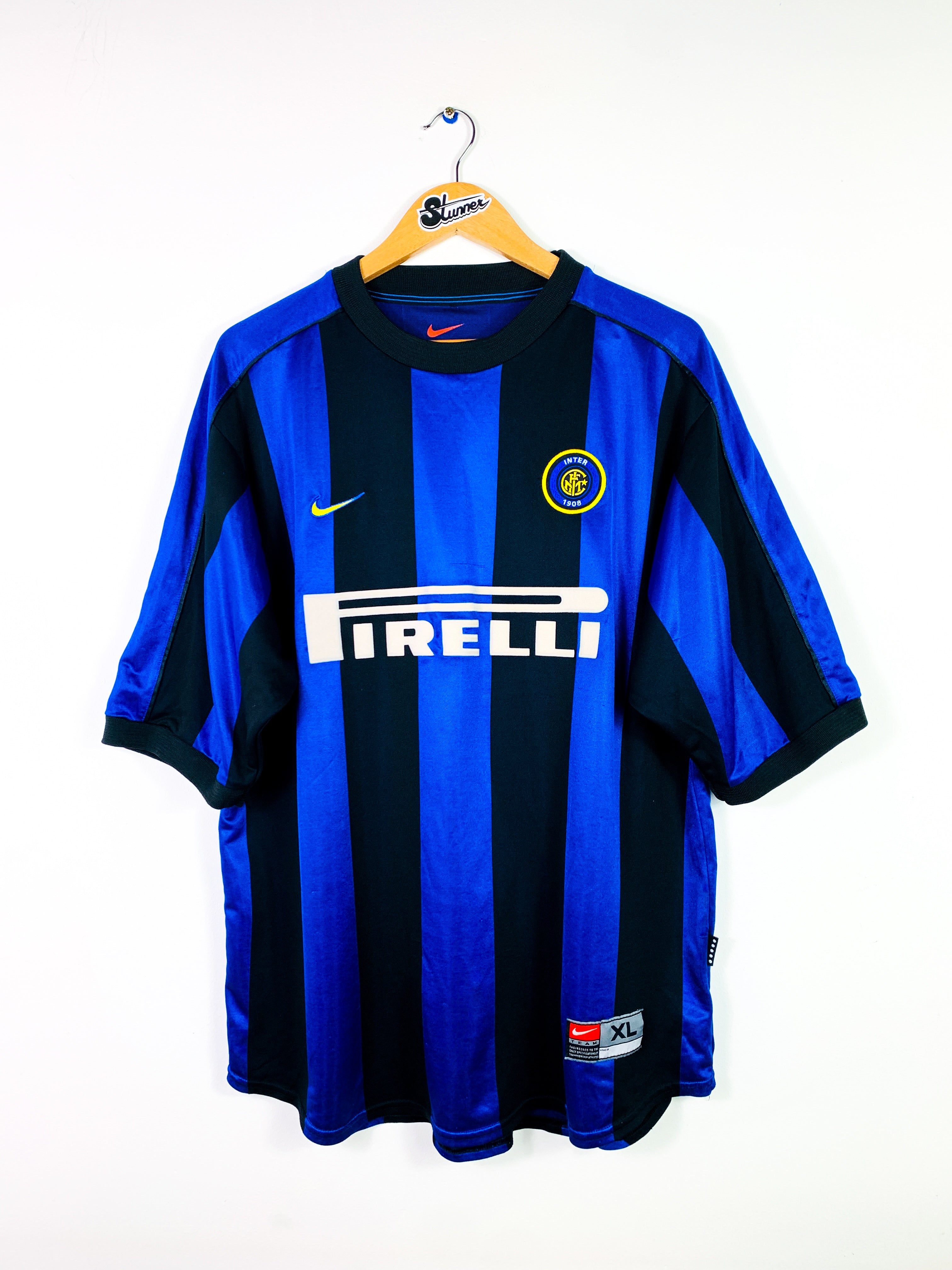 INTER MILAN 1999/2000 HOME SHIRT #9 RONALDO [XL]