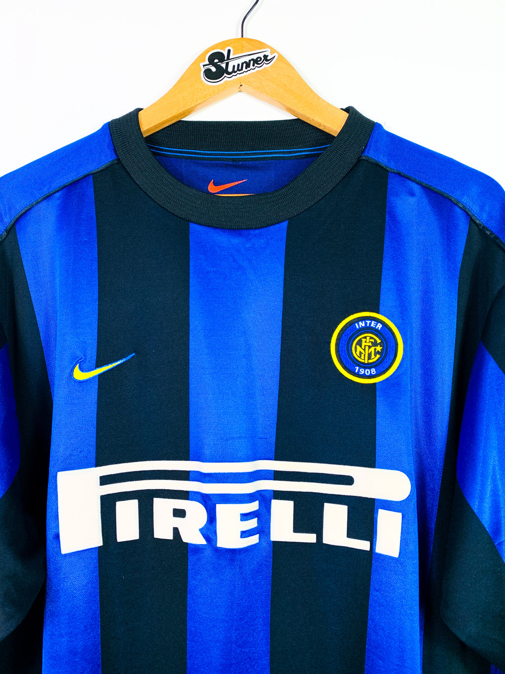 INTER MILAN 1999/2000 HOME SHIRT #9 RONALDO [XL]