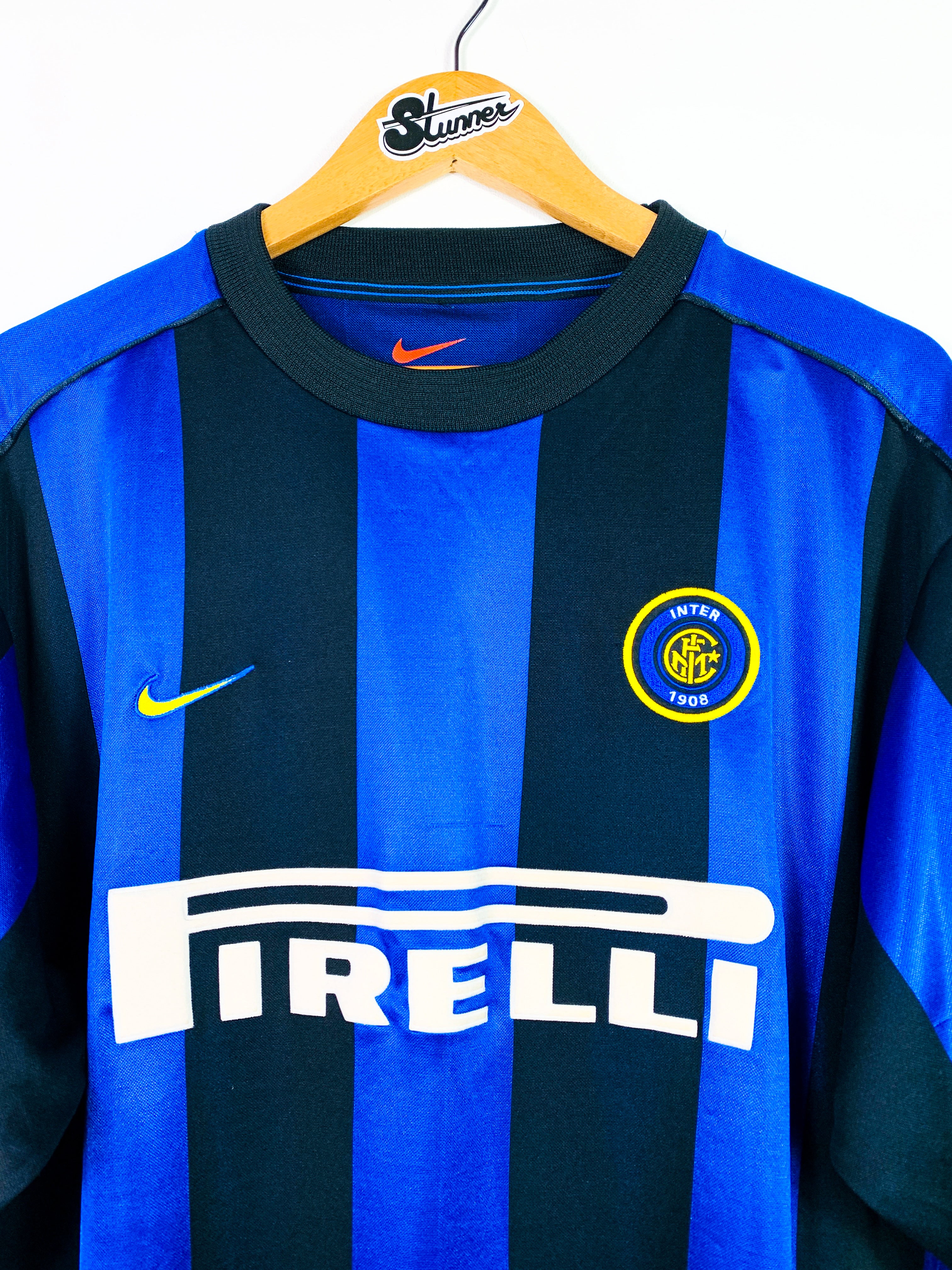 INTER MILAN 1999/2000 HOME SHIRT #9 RONALDO [XL]