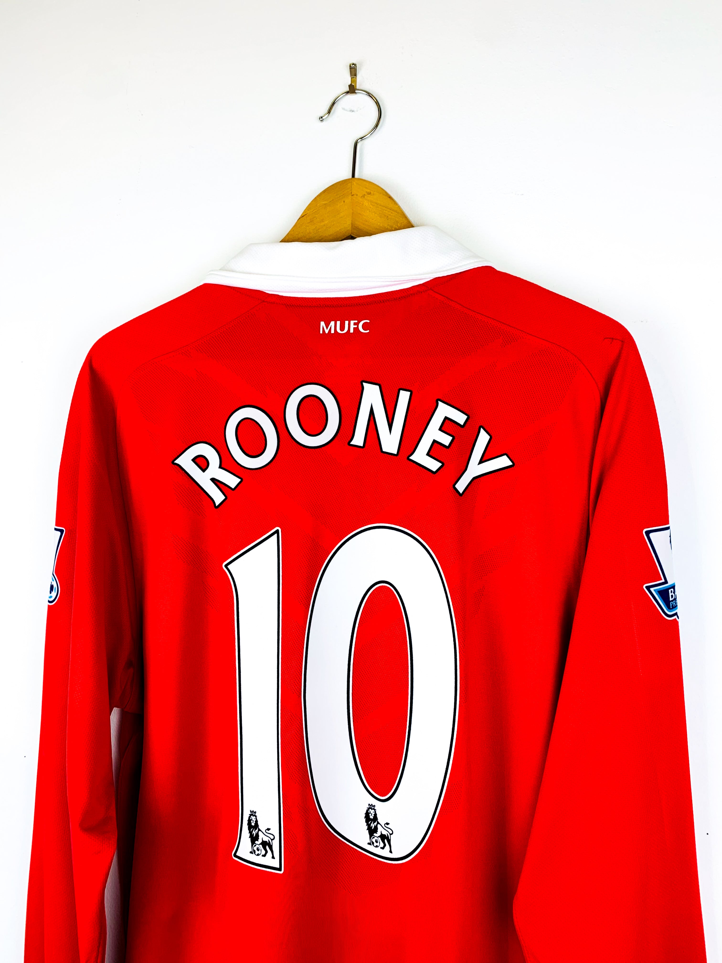 MANCHESTER UNITED 2010/2011 HOME SHIRT #10 ROONEY [L/S] [BNWT]