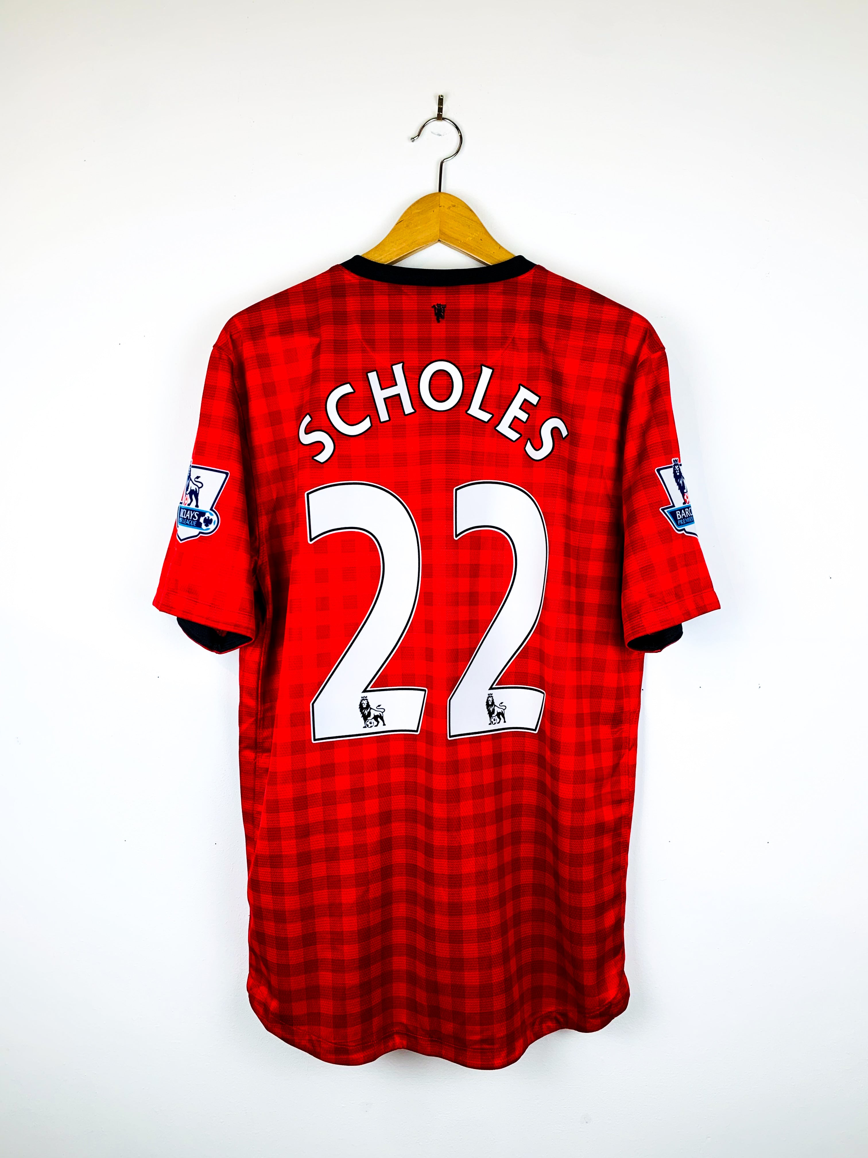 MANCHESTER UNITED 2012/2013 HOME SHIRT #22 SCHOLES [BWNT]