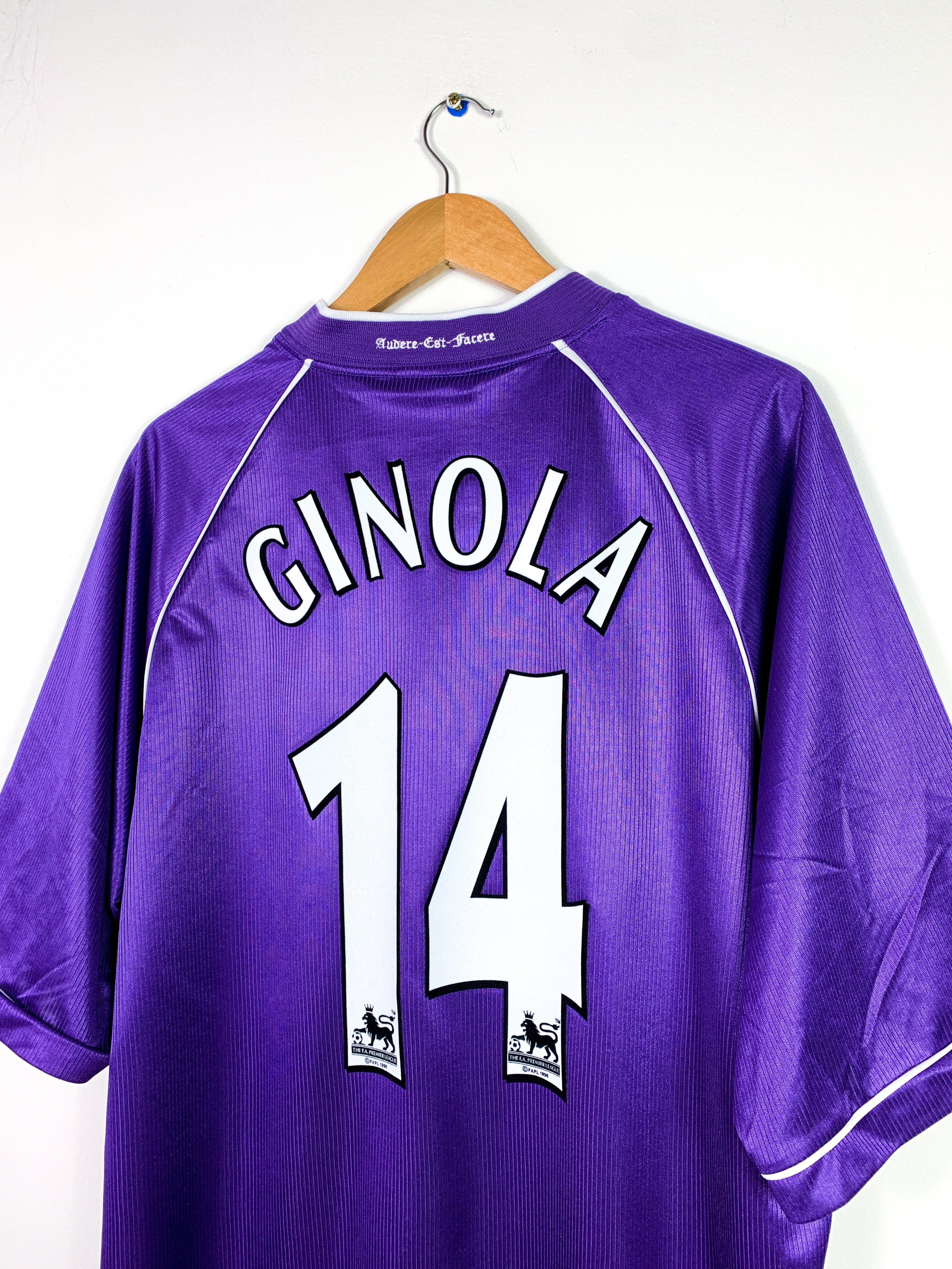 TOTTENHAM HOTSPUR 1998/1999 AWAY SHIRT #14 GINOLA [XL]
