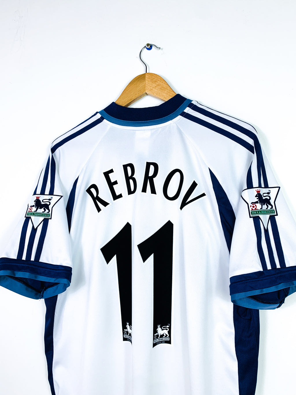 TOTTENHAM HOTSPUR 2001/2002 HOME SHIRT #11 REBROV [L]