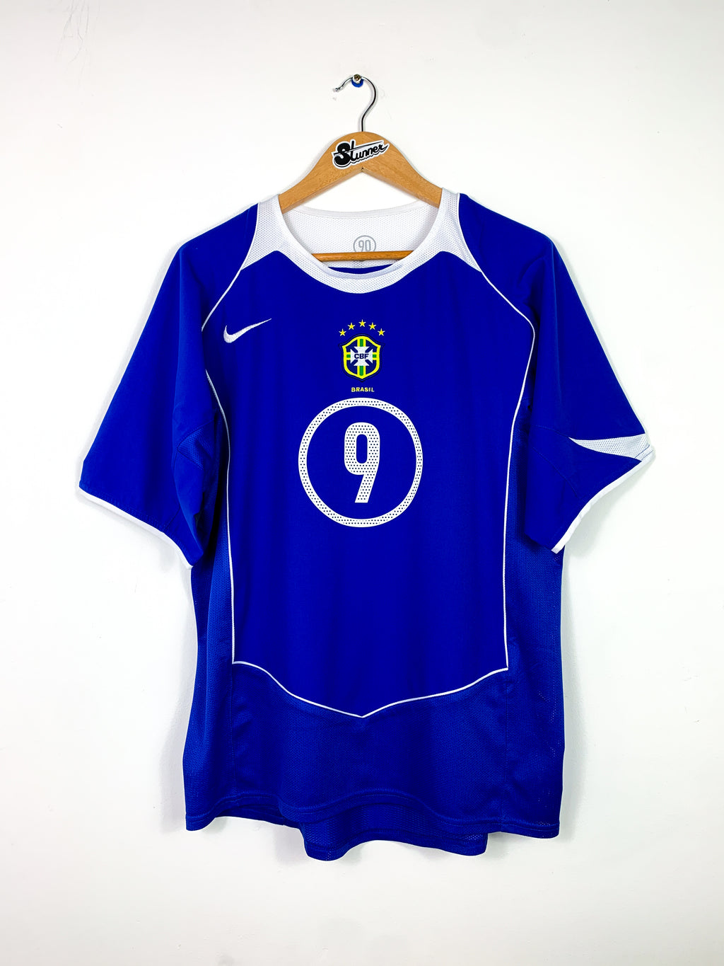 BRAZIL 2004/2006 AWAY SHIRT #9 RONALDO [L]