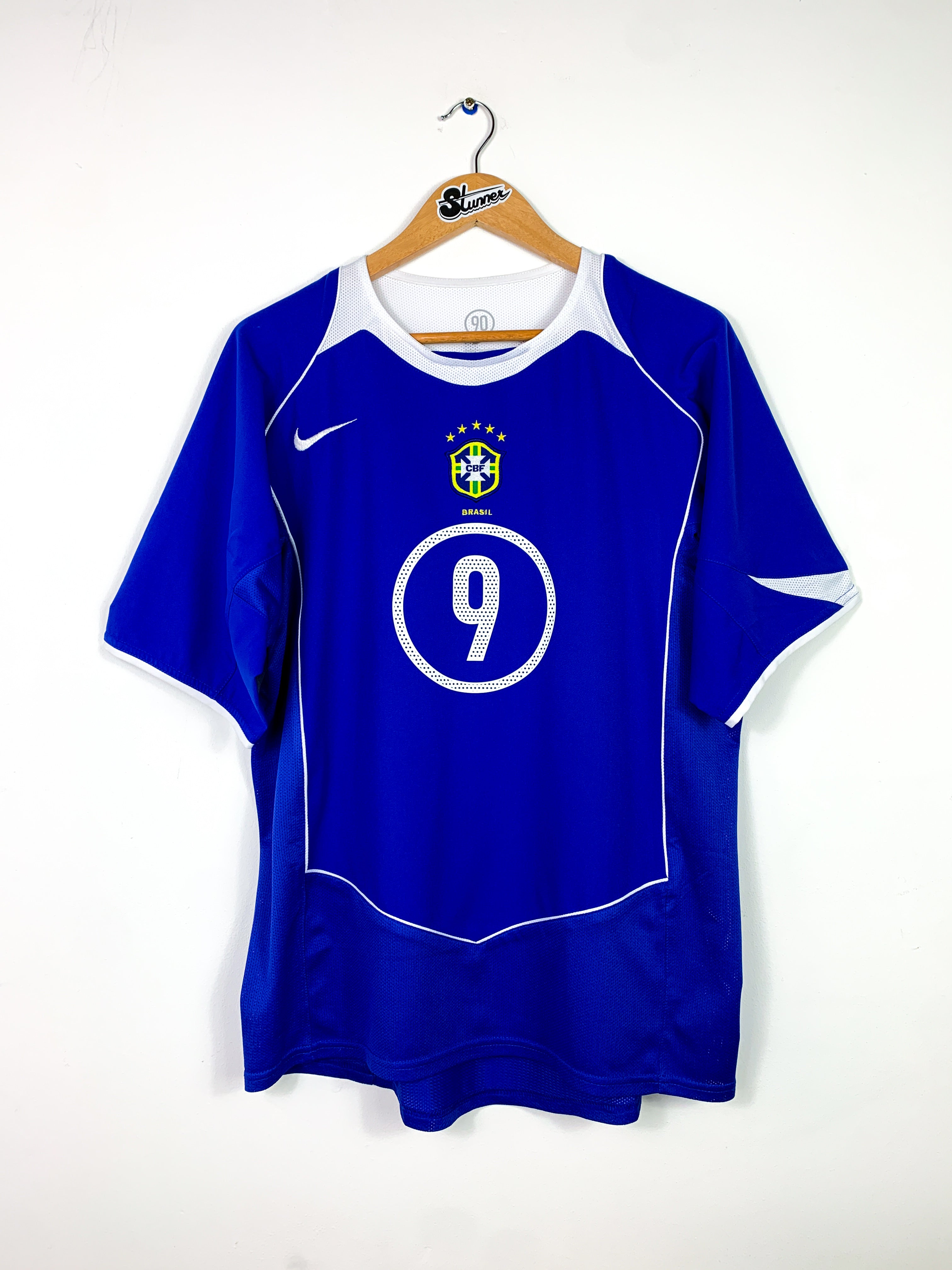 BRAZIL 2004/2006 AWAY SHIRT #9 RONALDO [L]