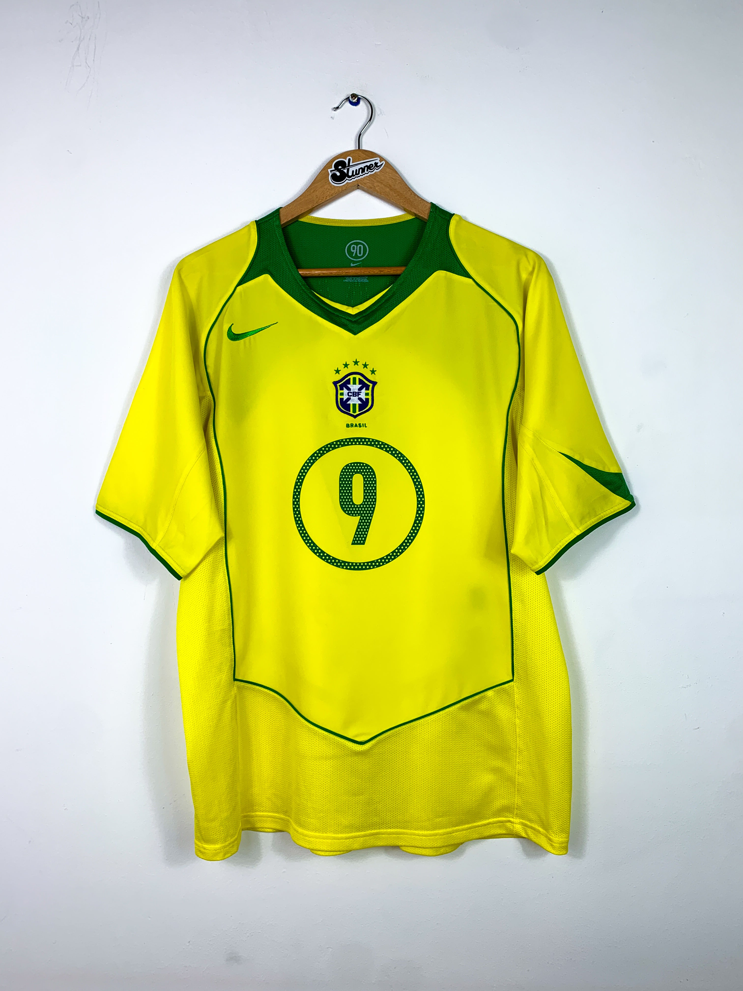 BRAZIL 2004/2006 HOME SHIRT #9 RONALDO [L]