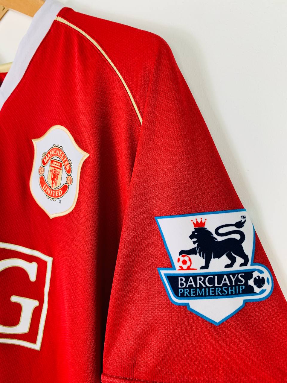 MANCHESTER UNITED 2006/2007 HOME SHIRT #20 SOLSKJAER [L]