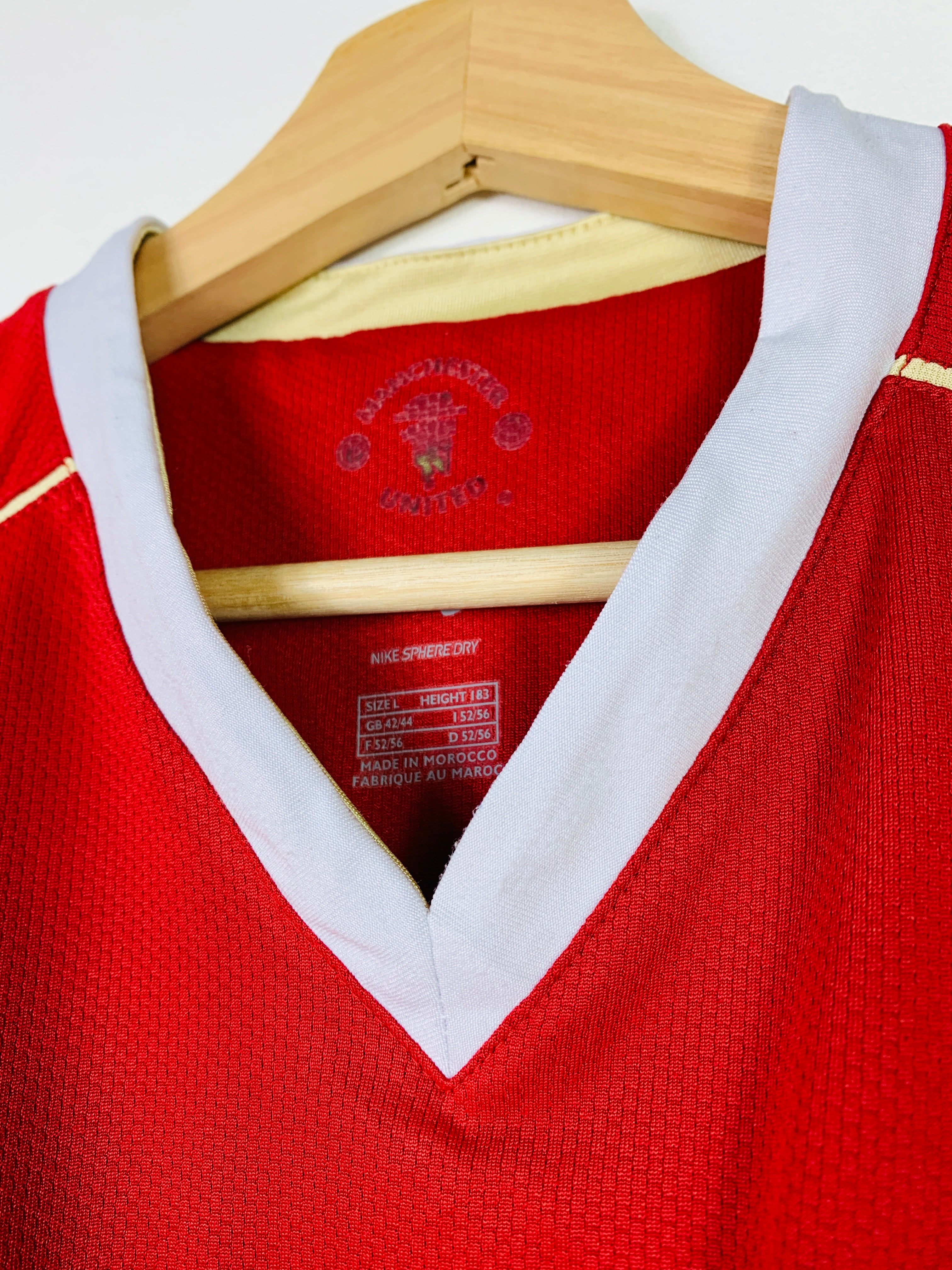 MANCHESTER UNITED 2006/2007 HOME SHIRT #20 SOLSKJAER [L]