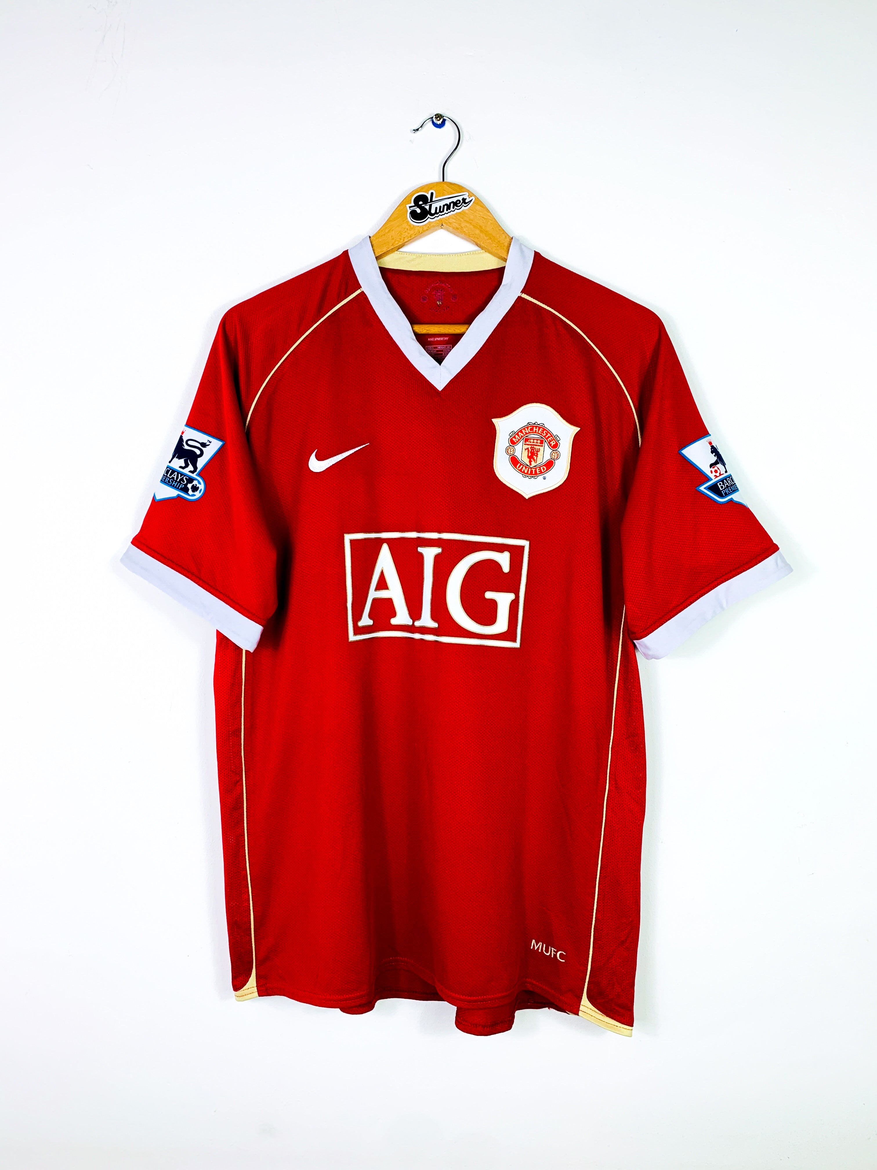 MANCHESTER UNITED 2006/2007 HOME SHIRT #20 SOLSKJAER [L]