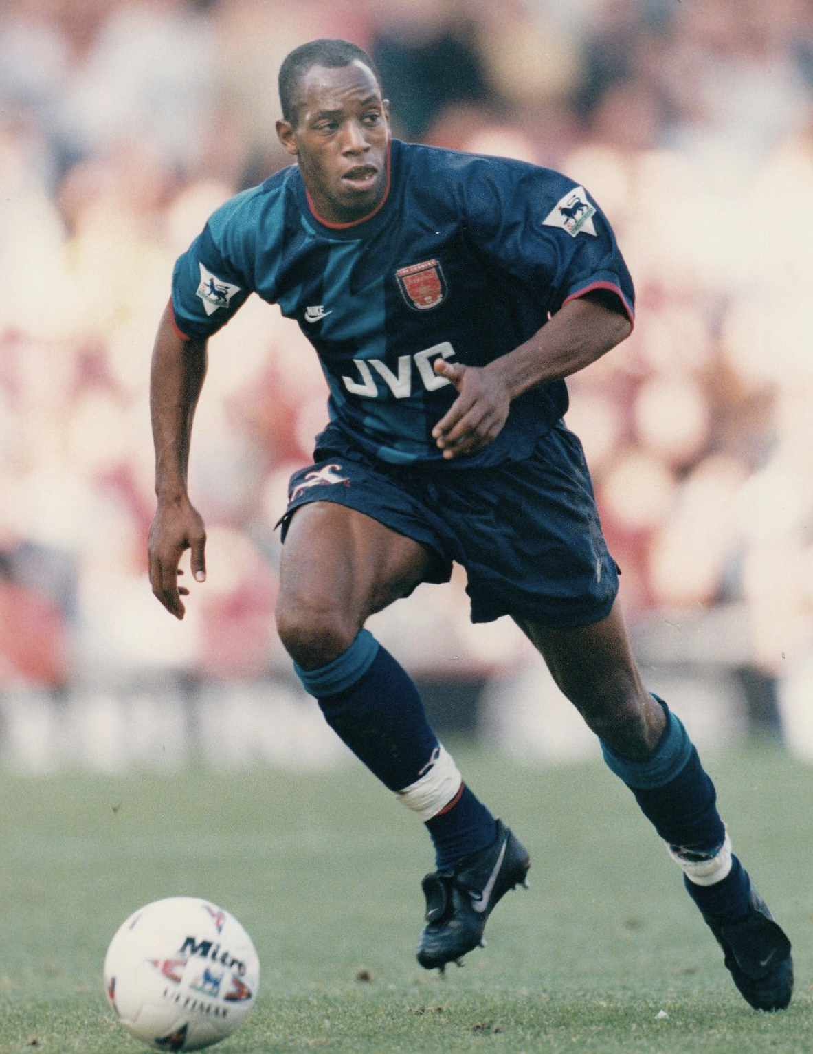 ARSENAL 1995/1996 *ROUND NECK* AWAY SHIRT #8 WRIGHT