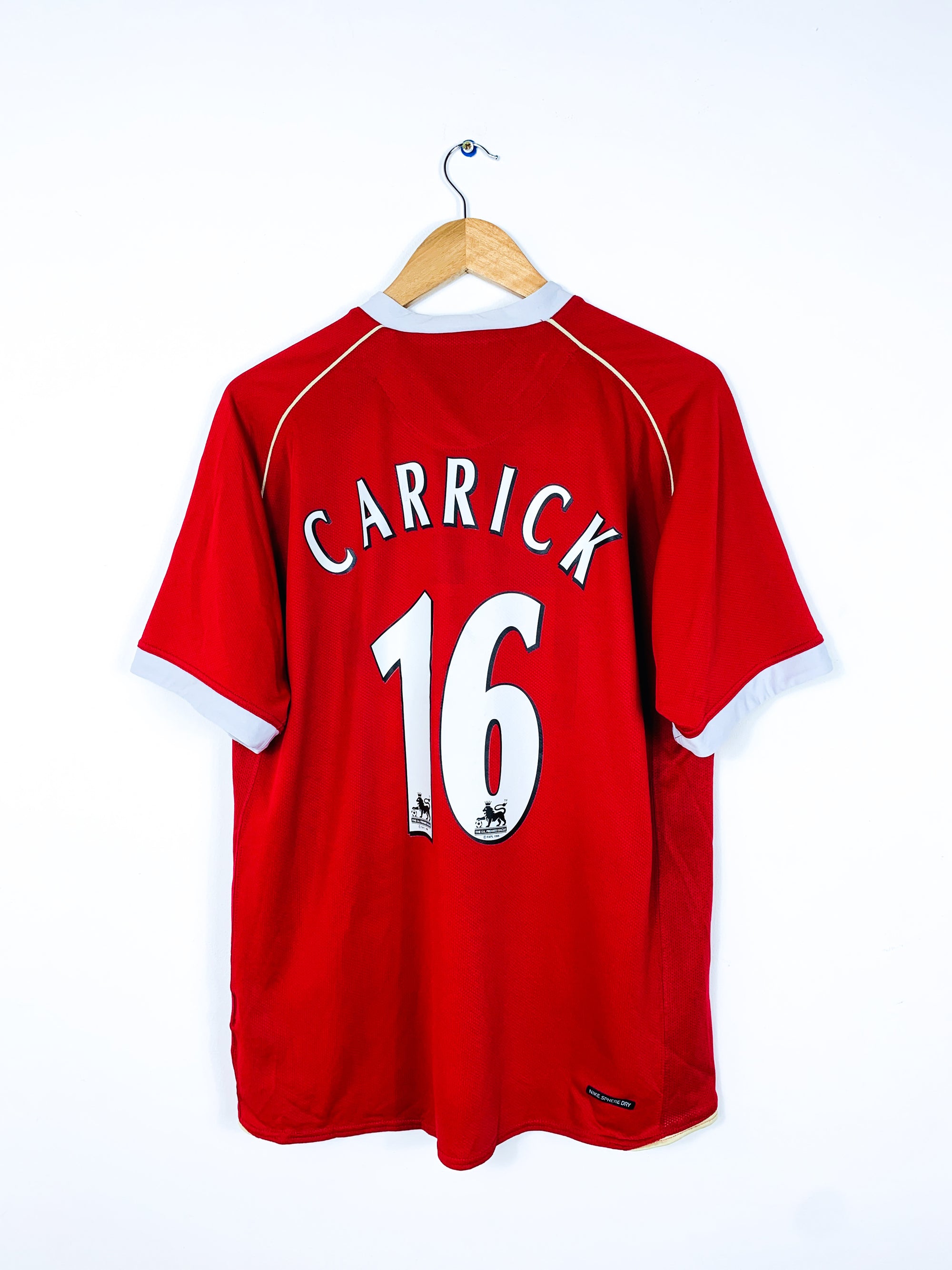 MANCHESTER UNITED 2006/2007 HOME SHIRT #16 CARRICK