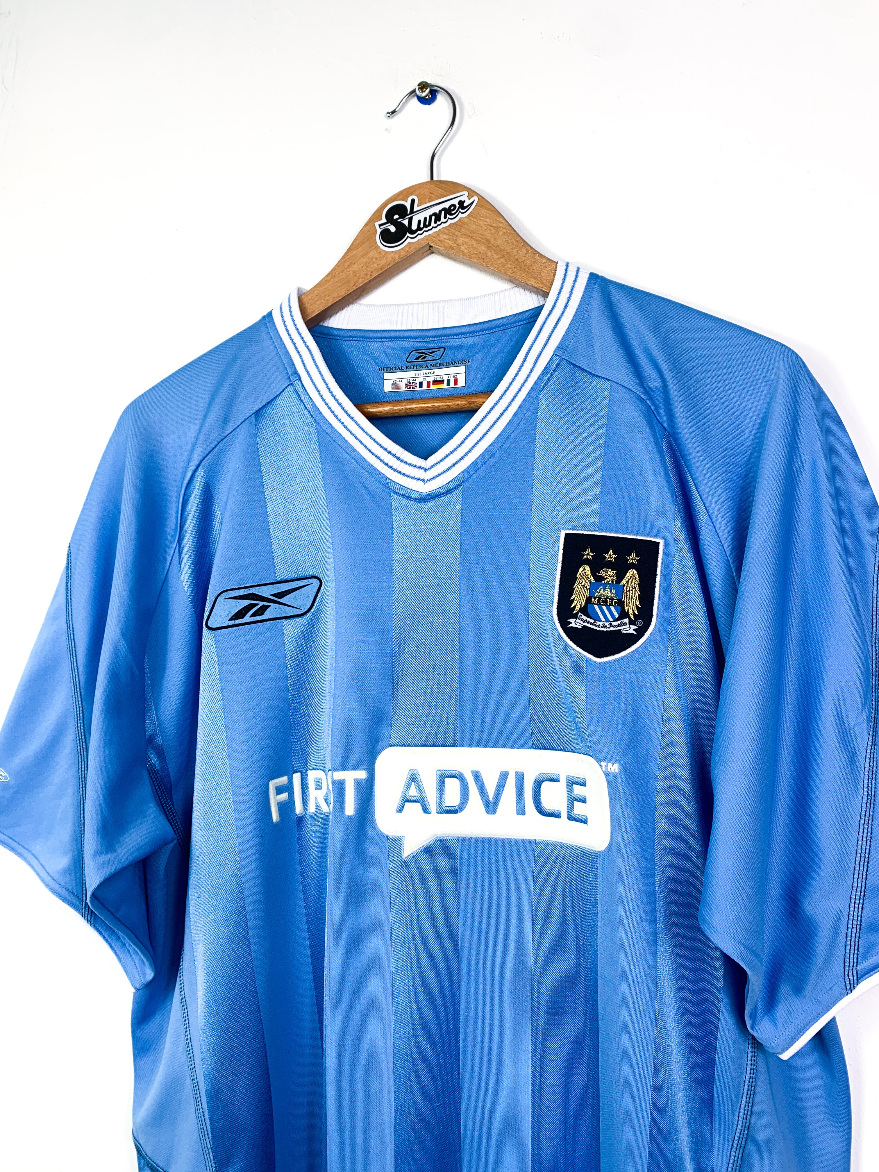 MANCHESTER CITY 2003/2004 HOME SHIRT #17 SUN [L]