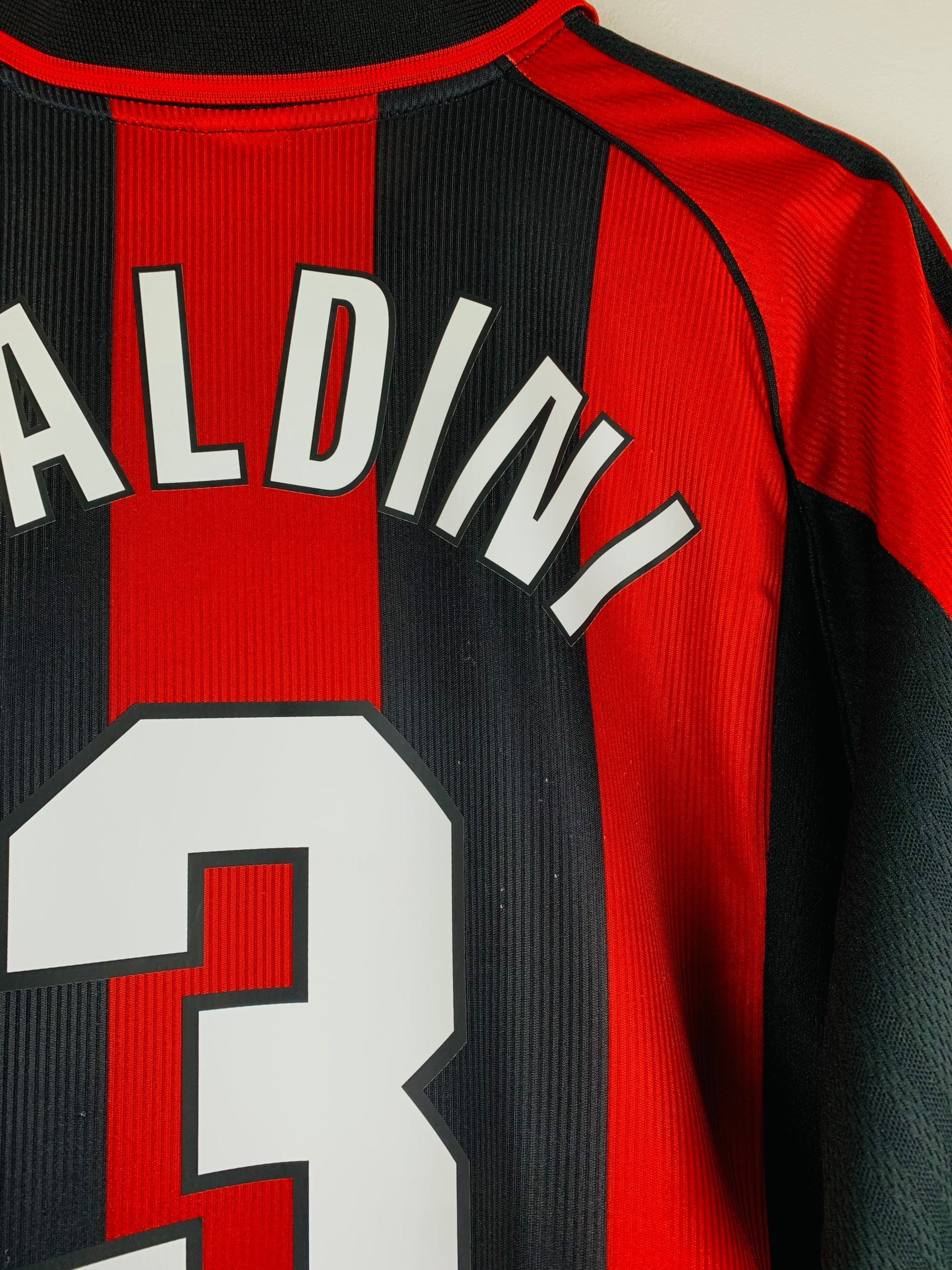 AC MILAN 1998/2000 HOME SHIRT #3 MALDINI