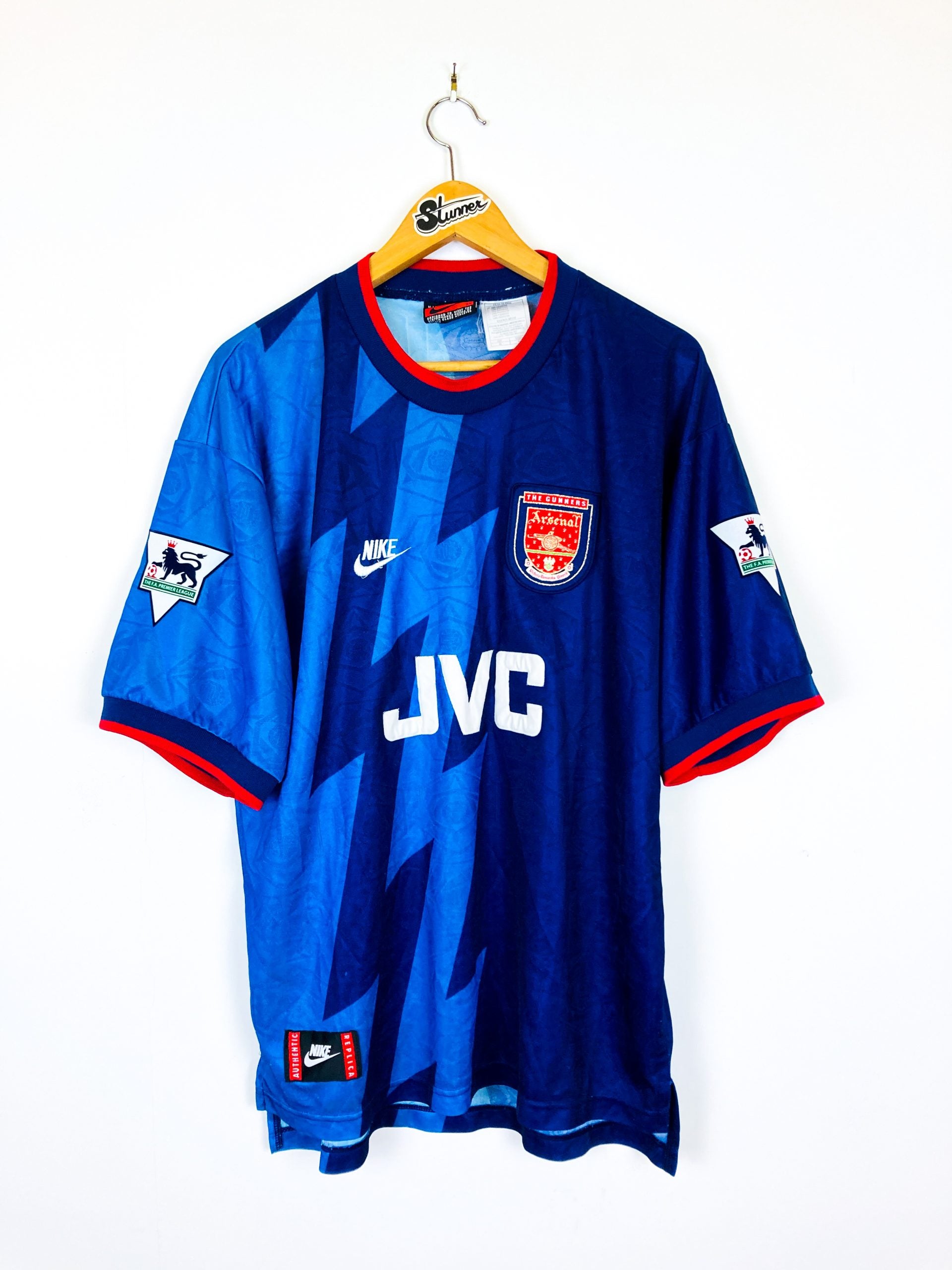 ARSENAL 1995/1996 *ROUND NECK* AWAY SHIRT #8 WRIGHT