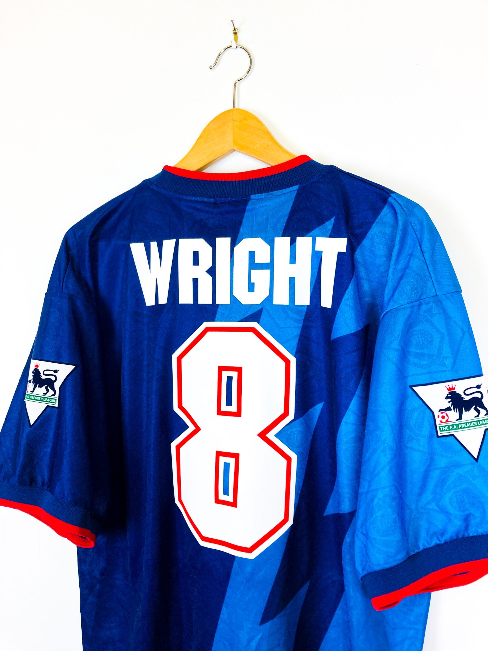 ARSENAL 1995/1996 *ROUND NECK* AWAY SHIRT #8 WRIGHT