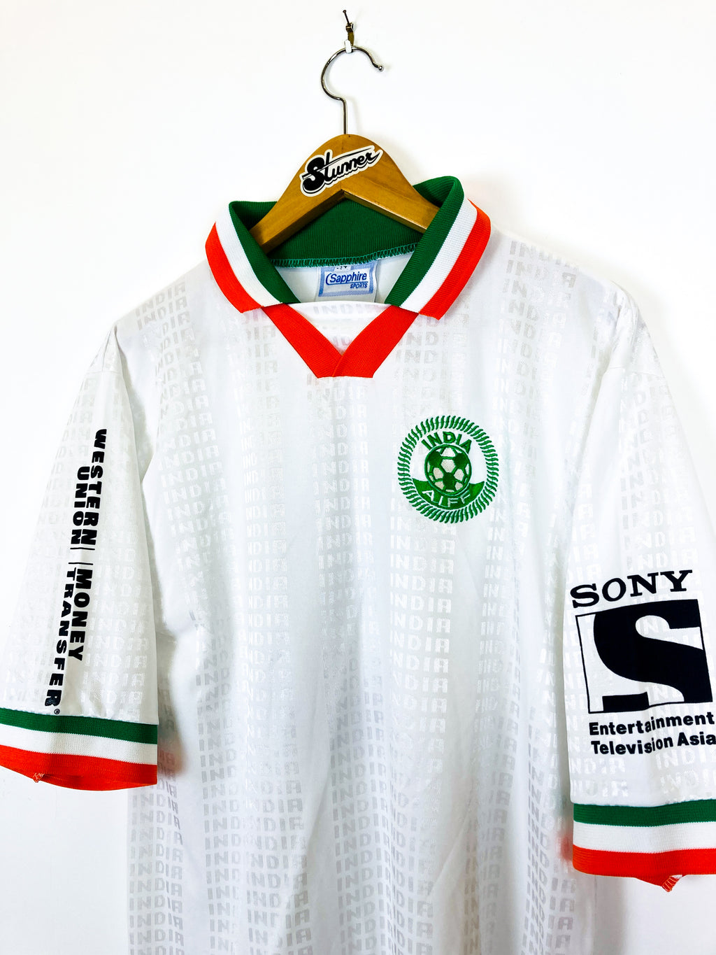 INDIA 2000/2002 *PLAYER ISSUE* HOME SHIRT #9 [L]