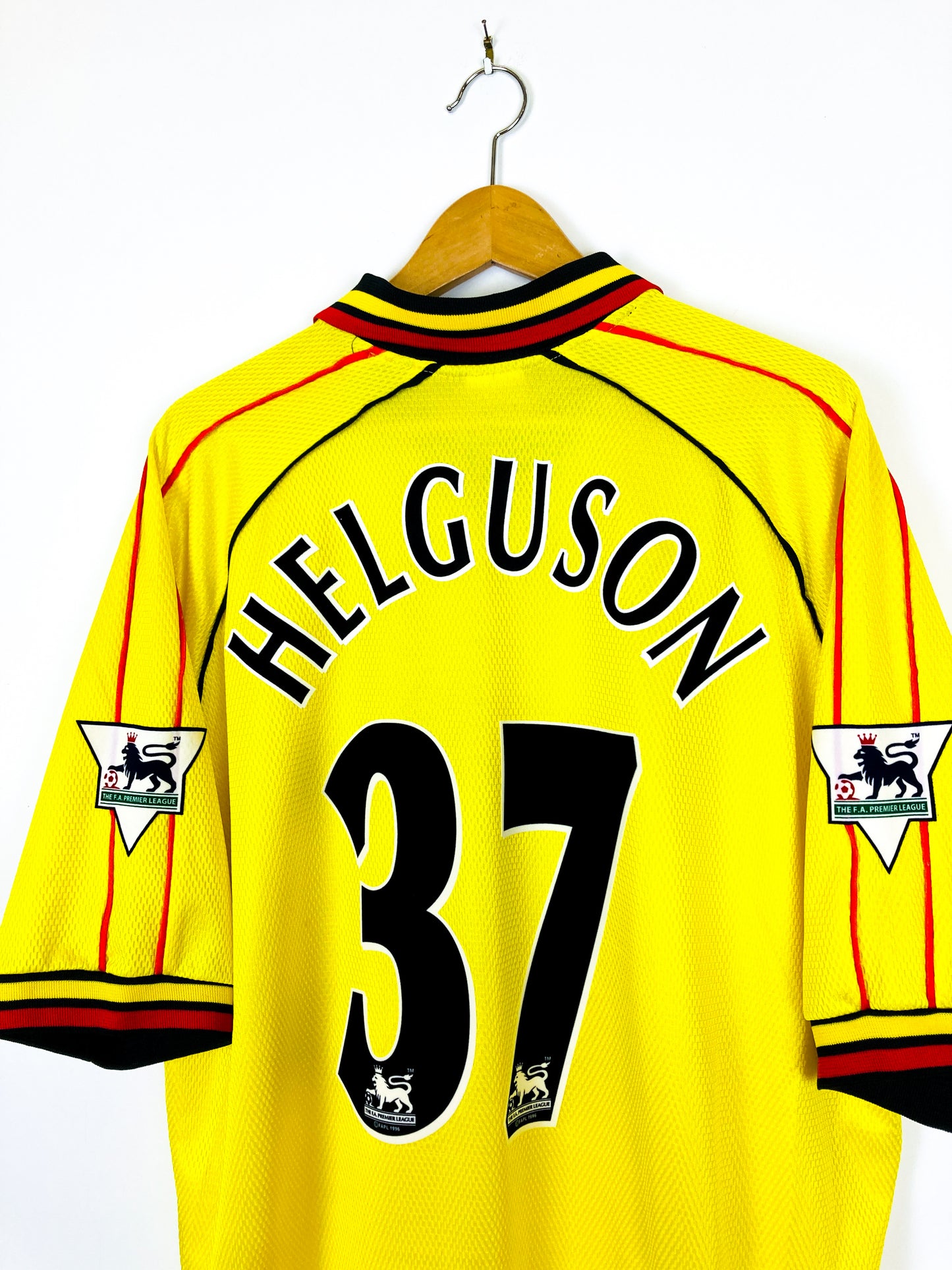 WATFORD 1999/2000 HOME SHIRT #37 HELGUSON